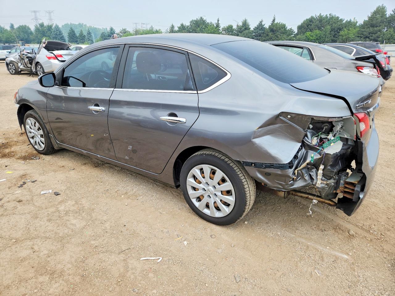 2015 Nissan Sentra S Gray vin: 3N1AB7APXFY361630