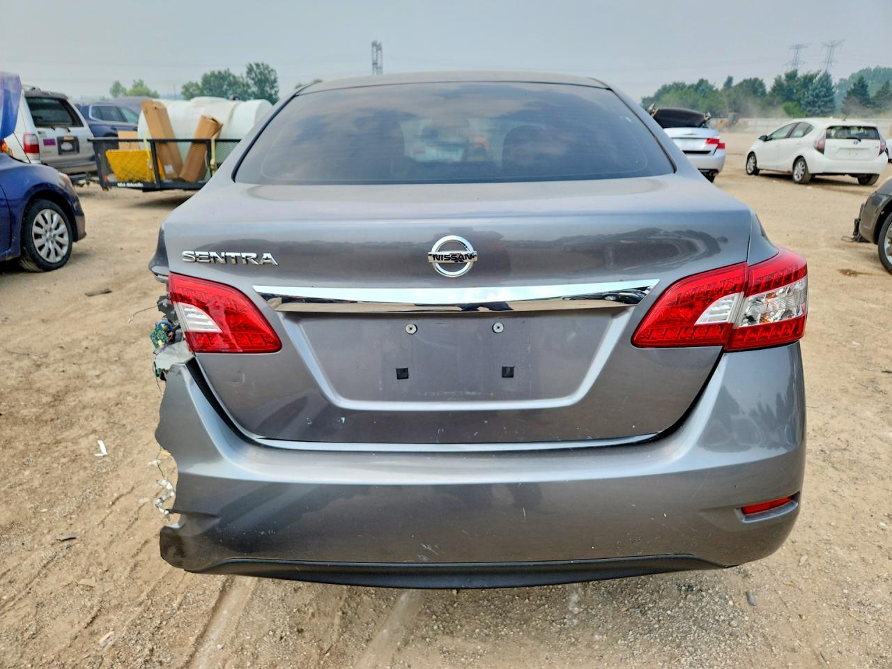 2015 Nissan Sentra S Gray vin: 3N1AB7APXFY361630