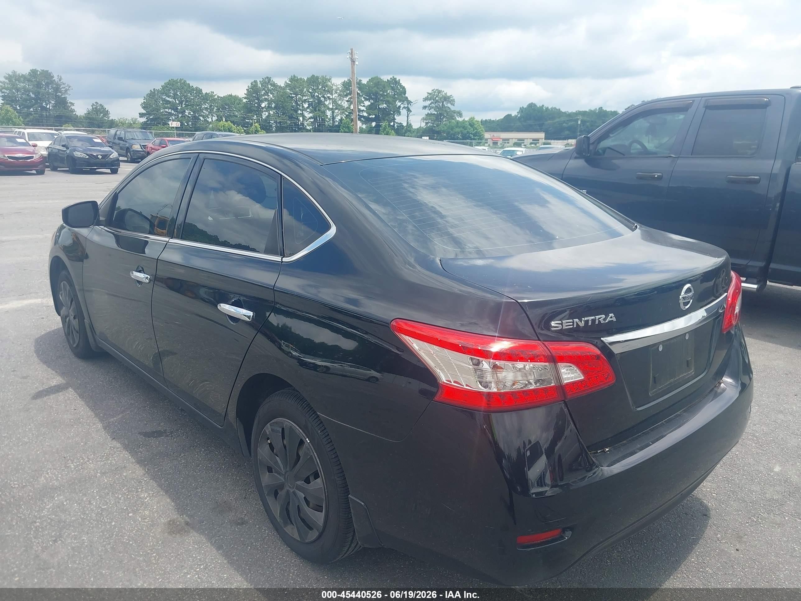 2015 Nissan Sentra S Black vin: 3N1AB7APXFY365595