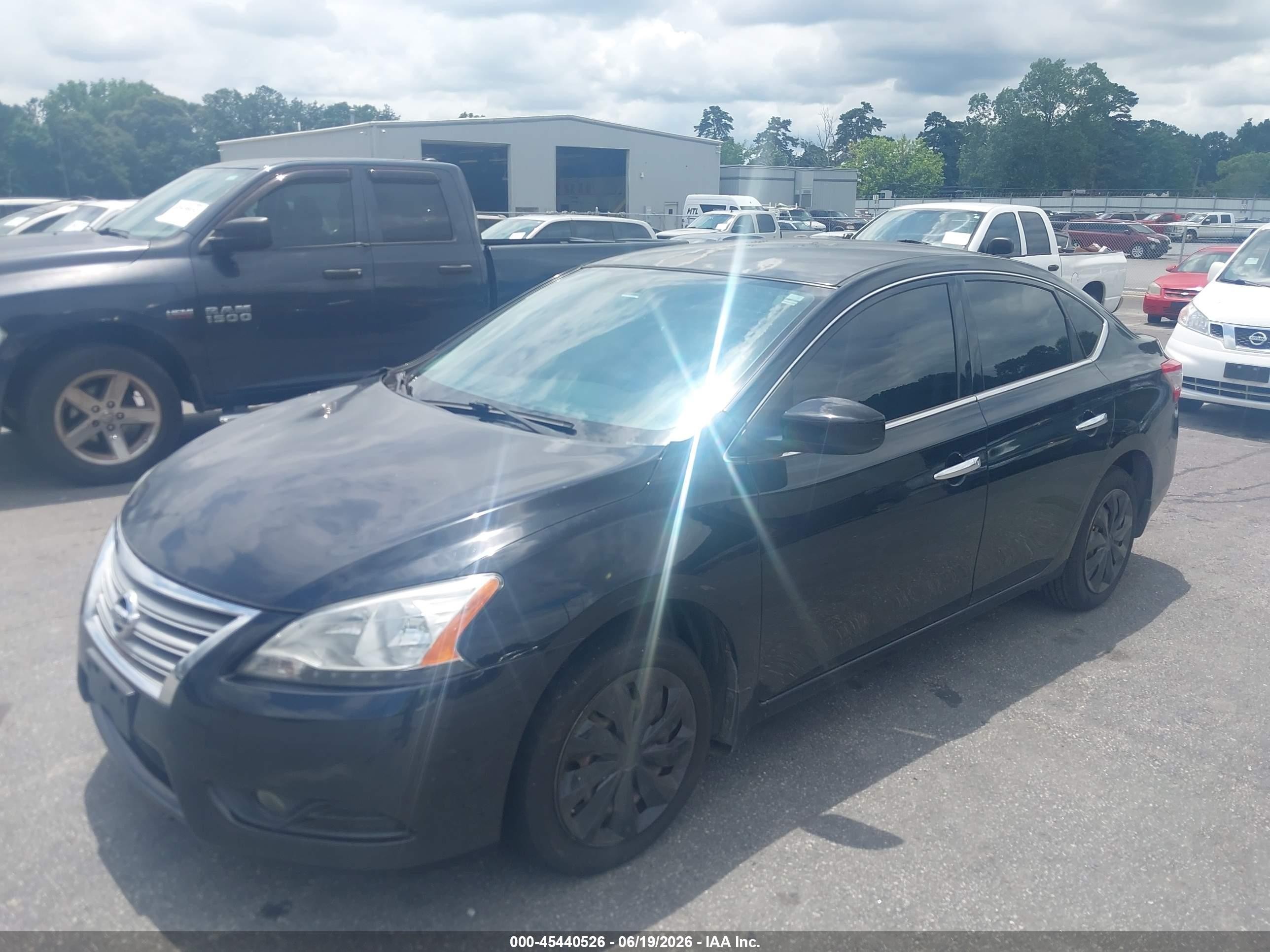 2015 Nissan Sentra S Black vin: 3N1AB7APXFY365595