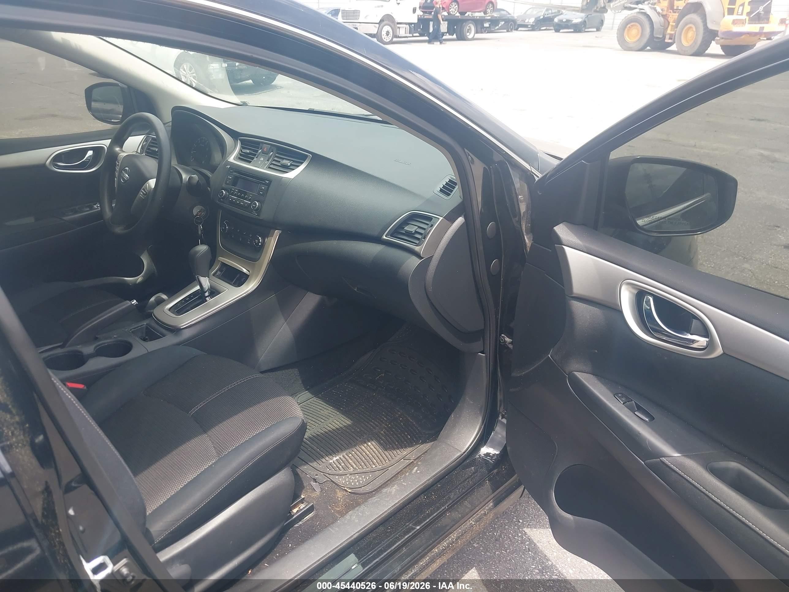 2015 Nissan Sentra S Black vin: 3N1AB7APXFY365595