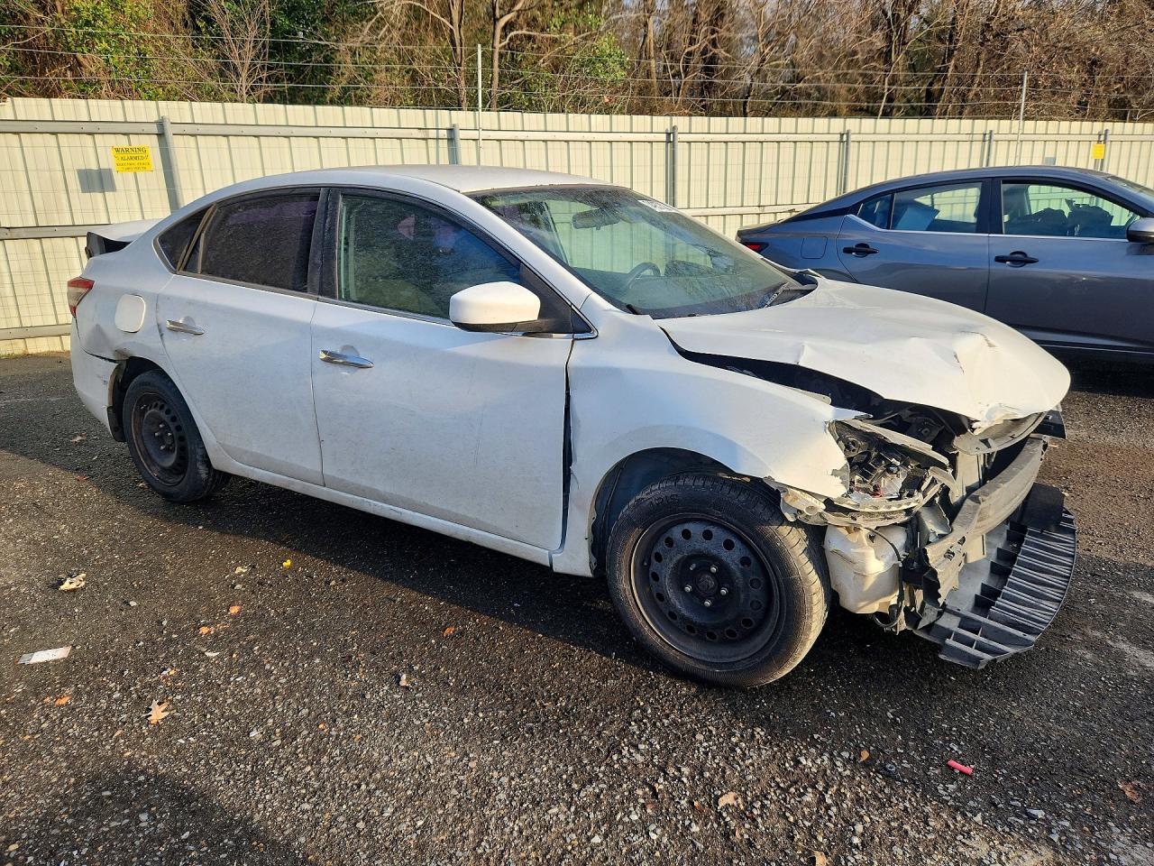 2015 Nissan Sentra S Белый vin: 3N1AB7APXFY365645