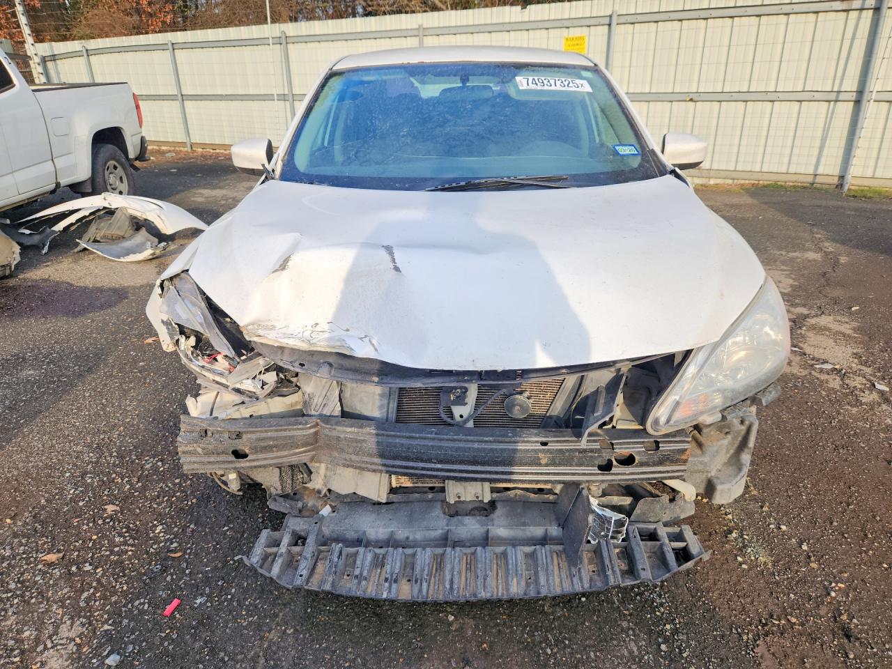 2015 Nissan Sentra S Белый vin: 3N1AB7APXFY365645
