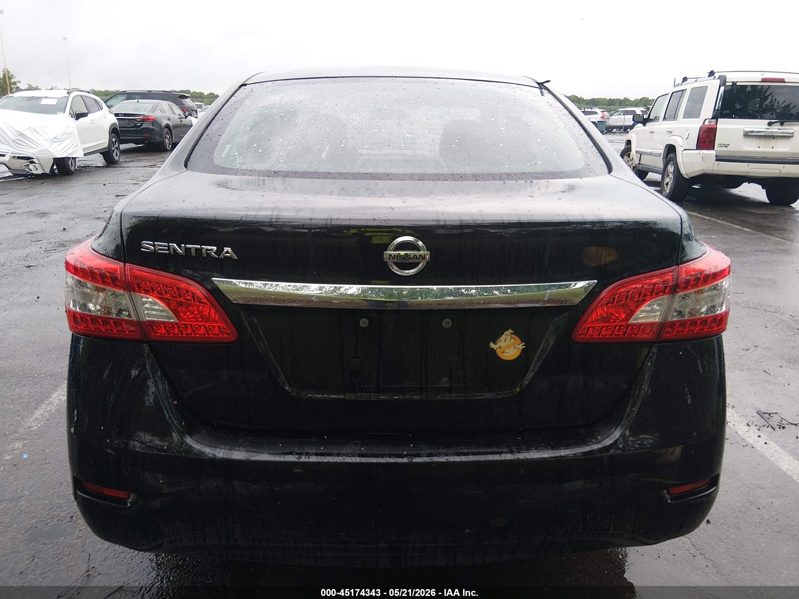 2015 Nissan Sentra S Black vin: 3N1AB7APXFY368917
