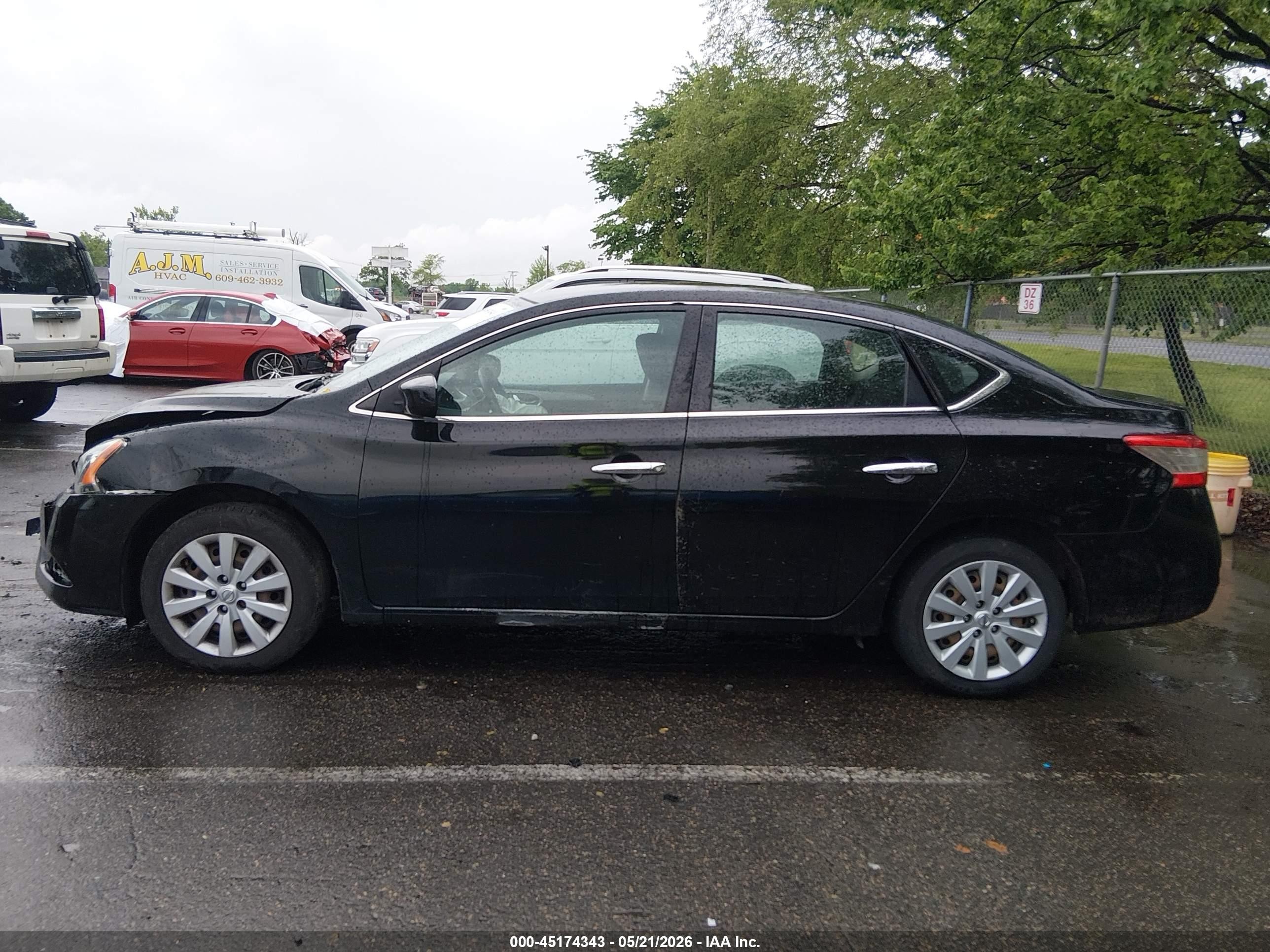 2015 Nissan Sentra S Black vin: 3N1AB7APXFY368917