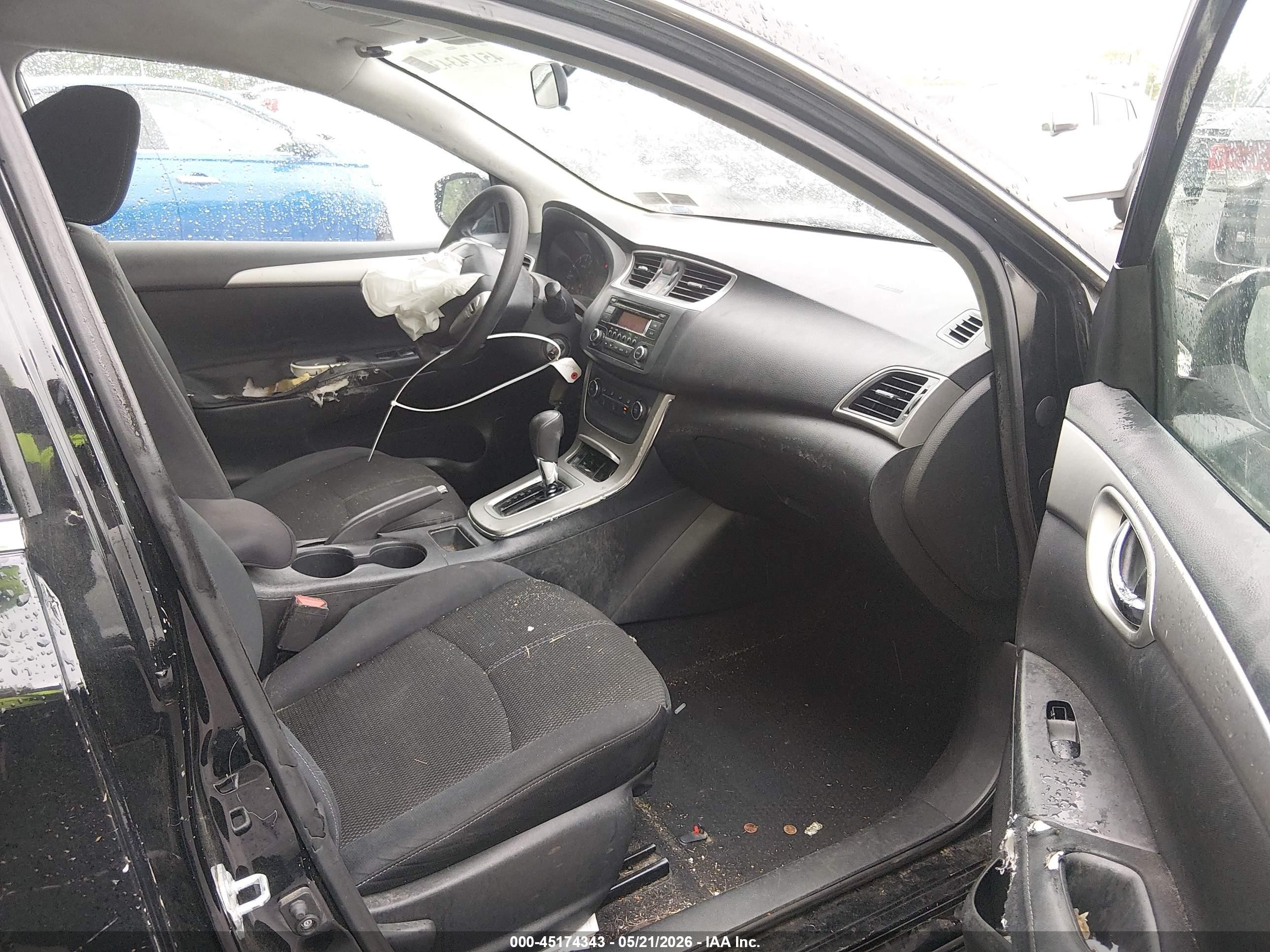 2015 Nissan Sentra S Black vin: 3N1AB7APXFY368917