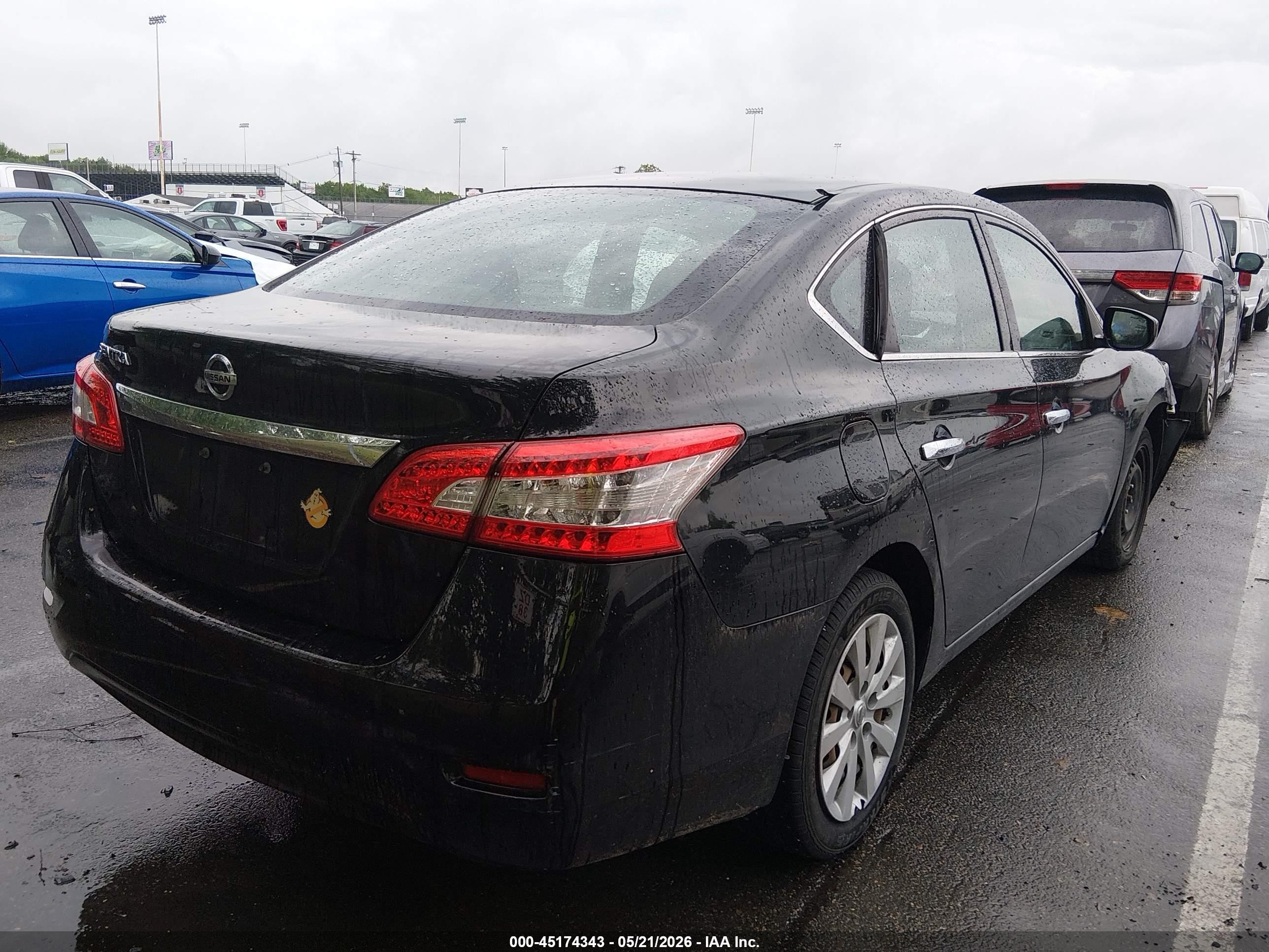 2015 Nissan Sentra S Black vin: 3N1AB7APXFY368917