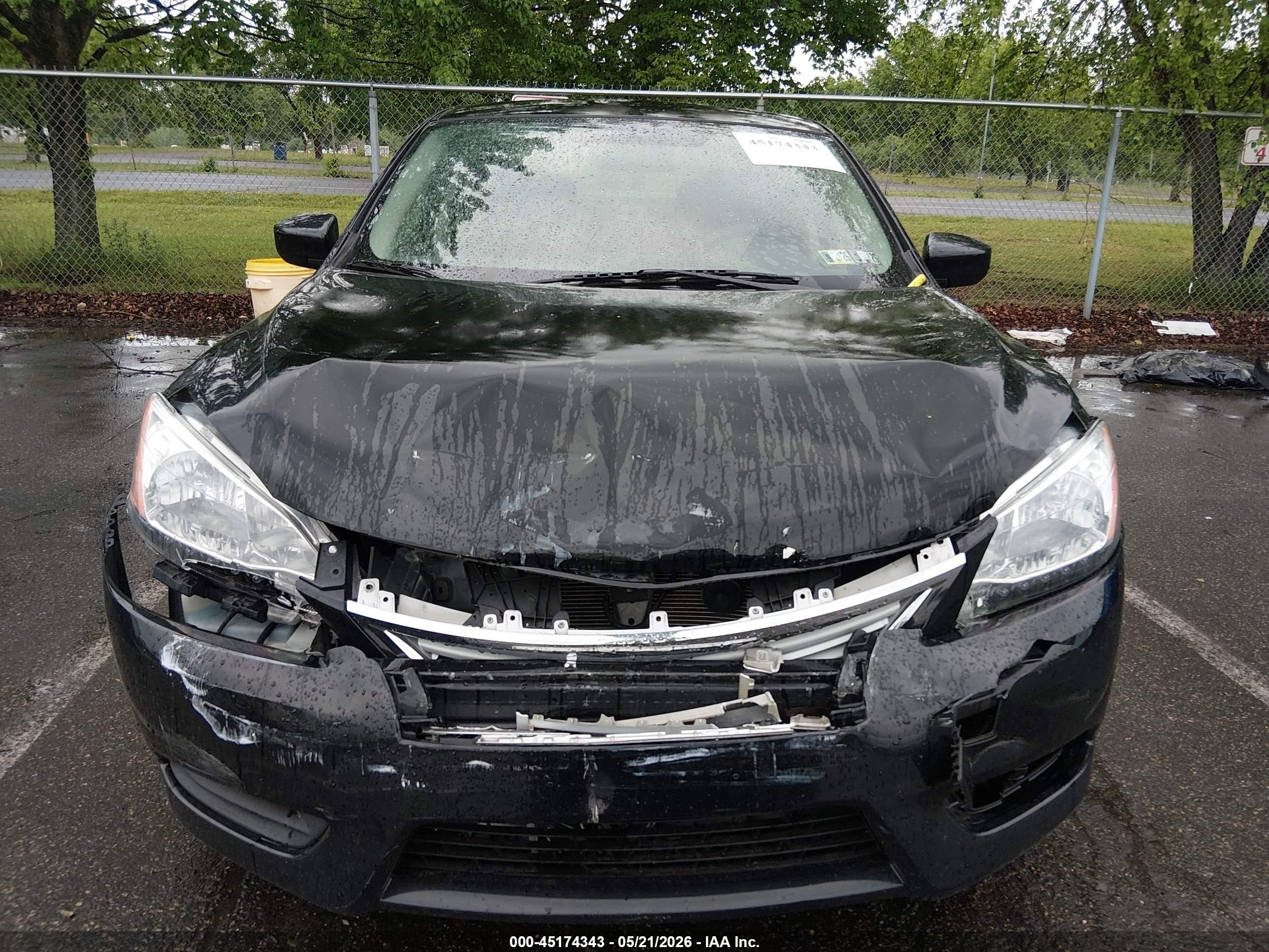 2015 Nissan Sentra S Black vin: 3N1AB7APXFY368917