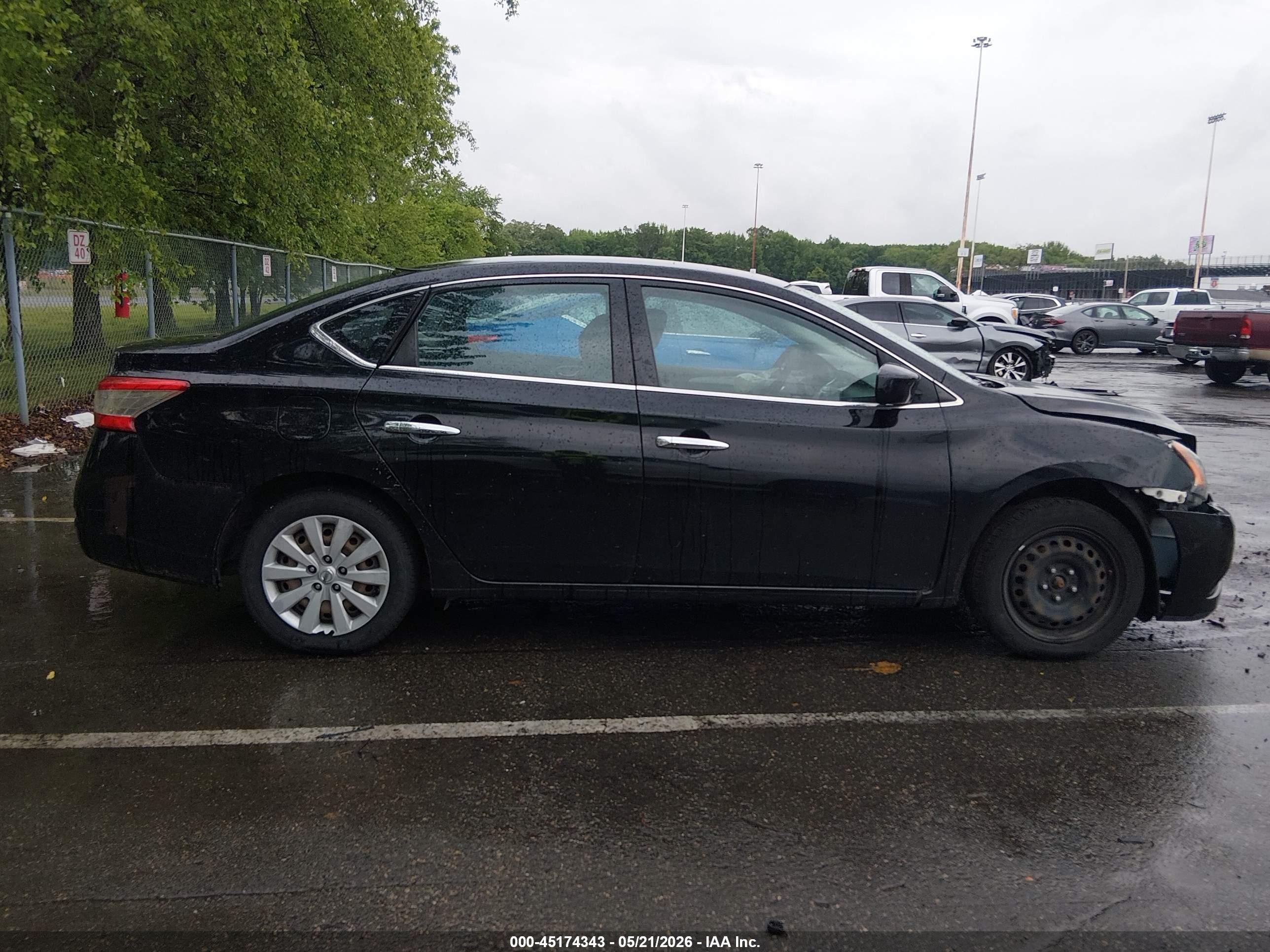 2015 Nissan Sentra S Black vin: 3N1AB7APXFY368917