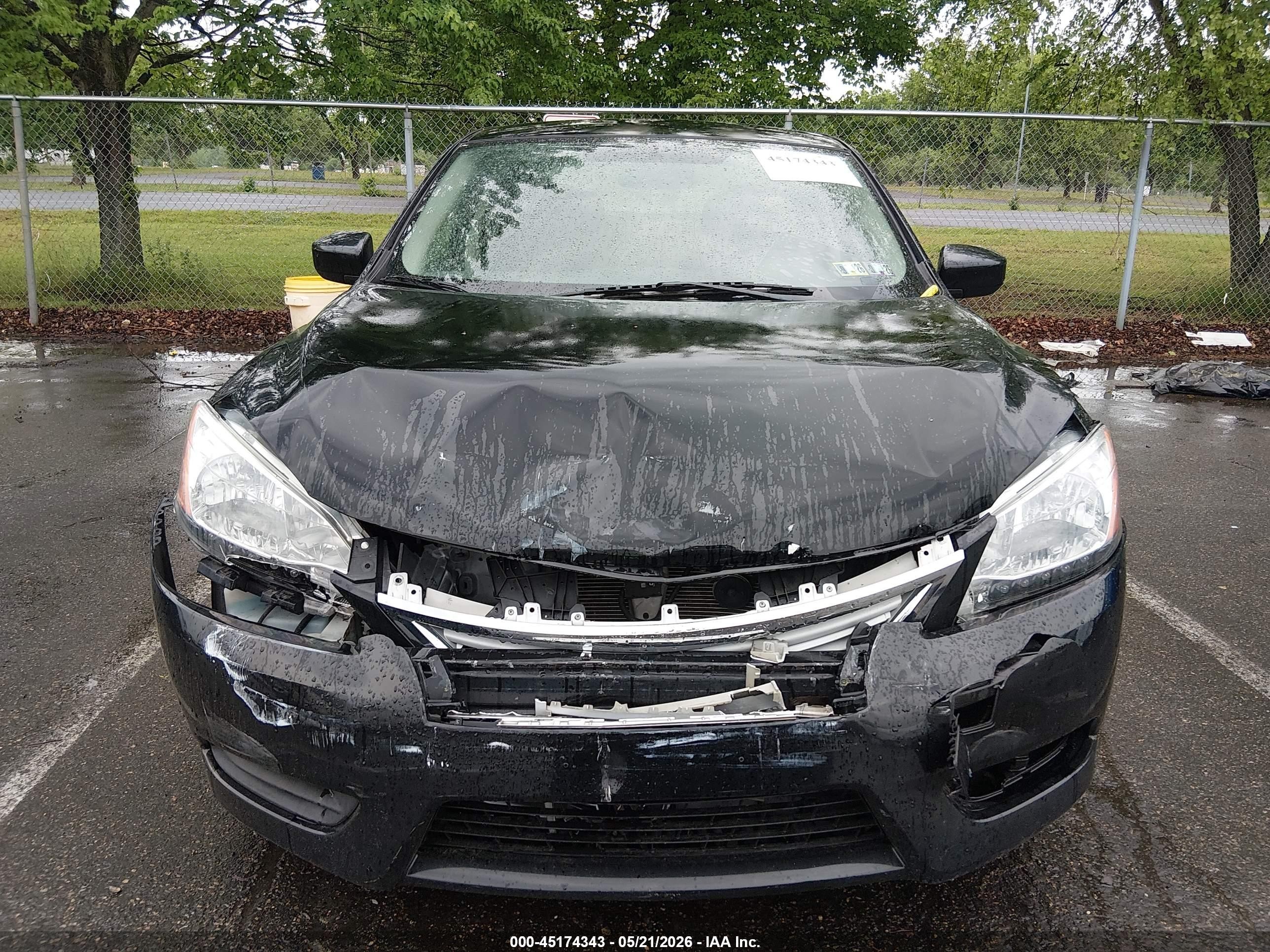 2015 Nissan Sentra S Black vin: 3N1AB7APXFY368917