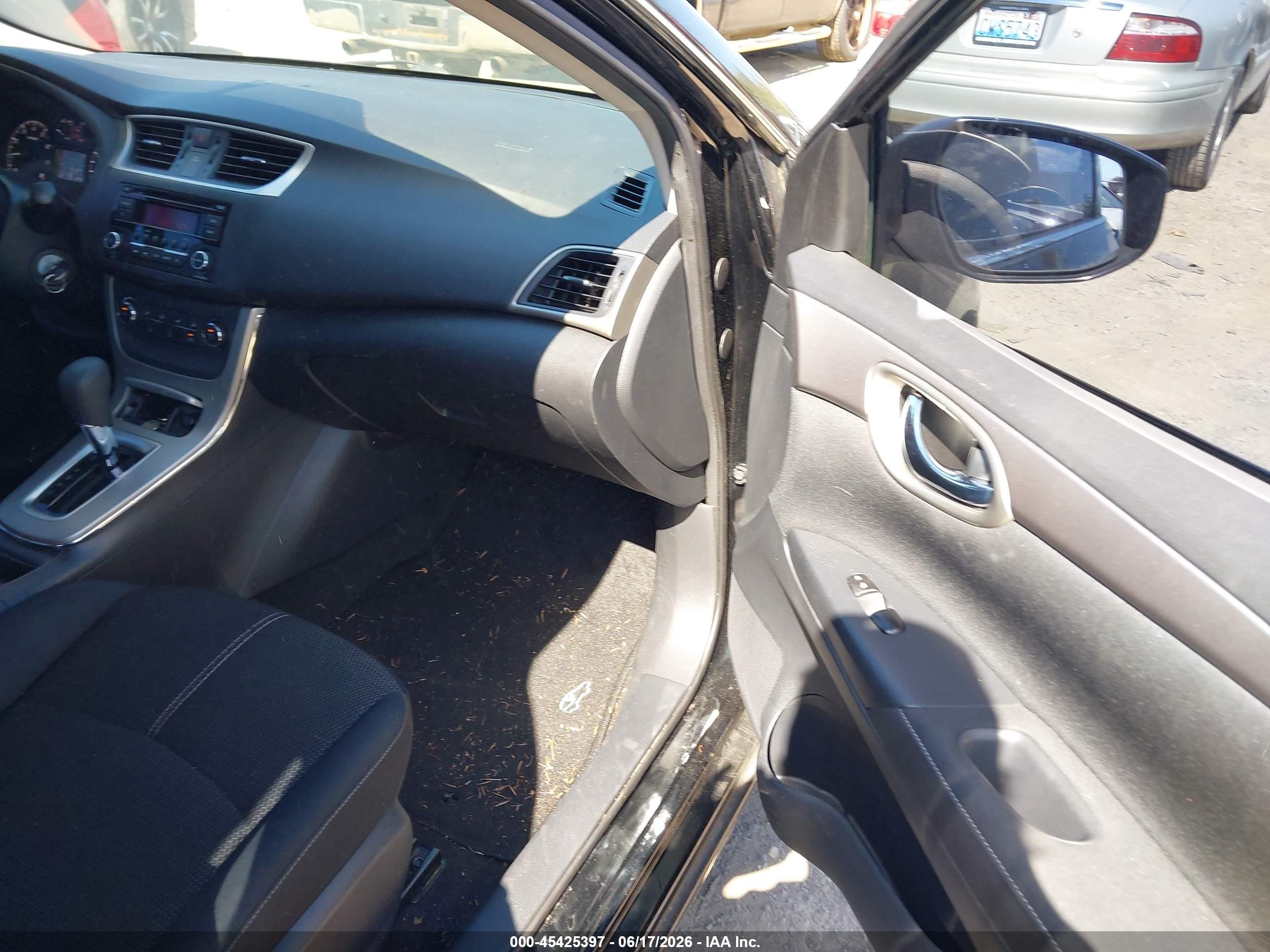 2015 Nissan Sentra S Black vin: 3N1AB7APXFY375589