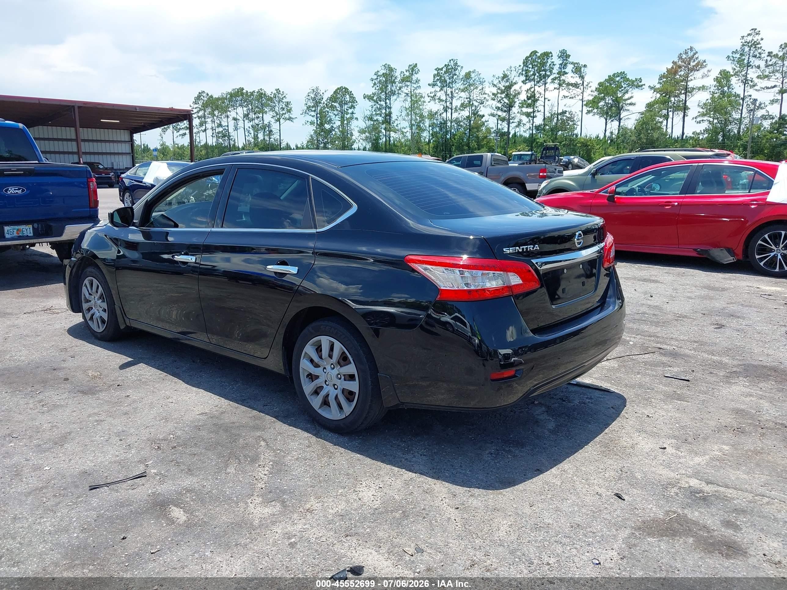 2015 Nissan Sentra S Черный vin: 3N1AB7APXFY377732