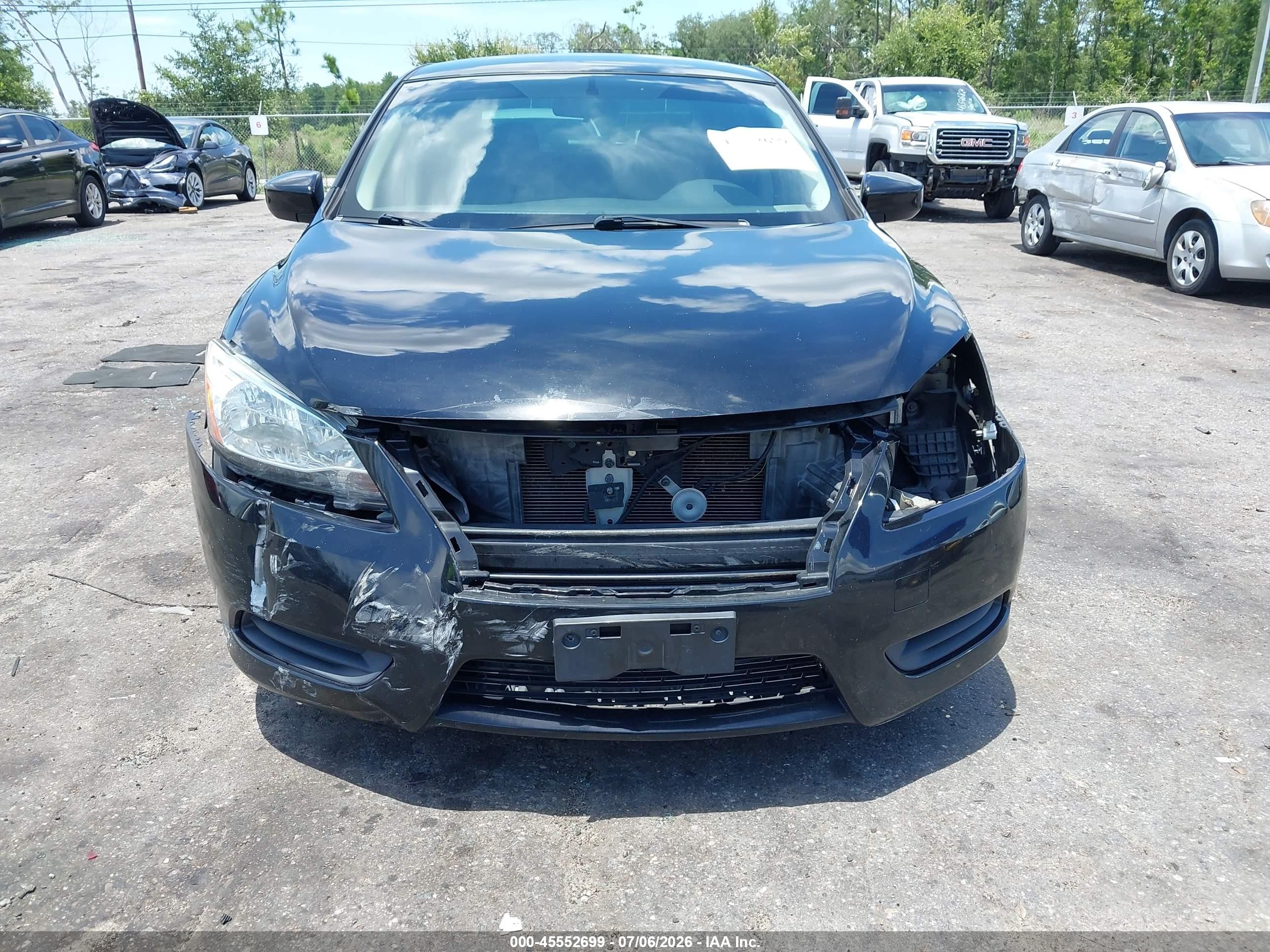 2015 Nissan Sentra S Черный vin: 3N1AB7APXFY377732