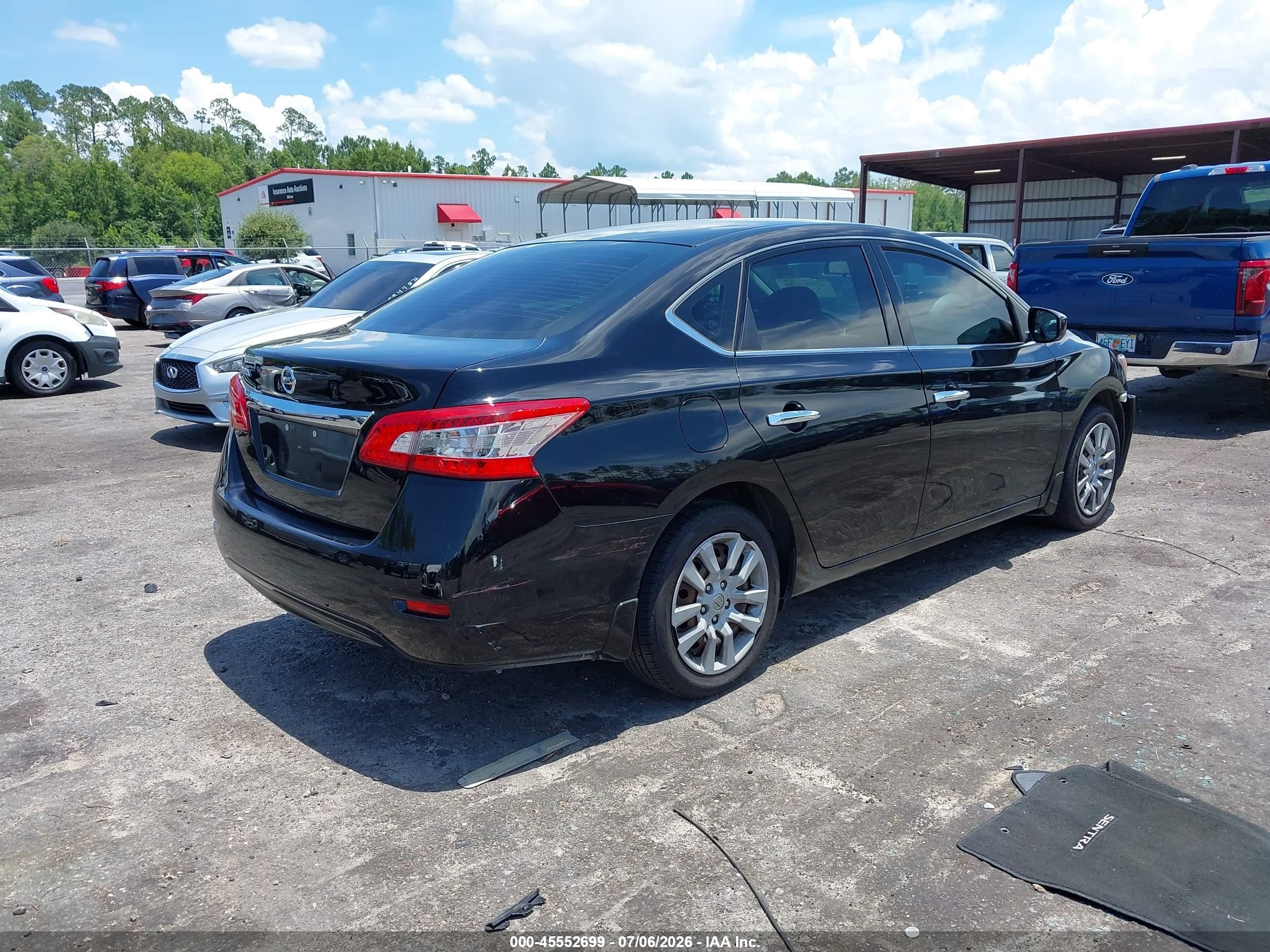 2015 Nissan Sentra S Черный vin: 3N1AB7APXFY377732