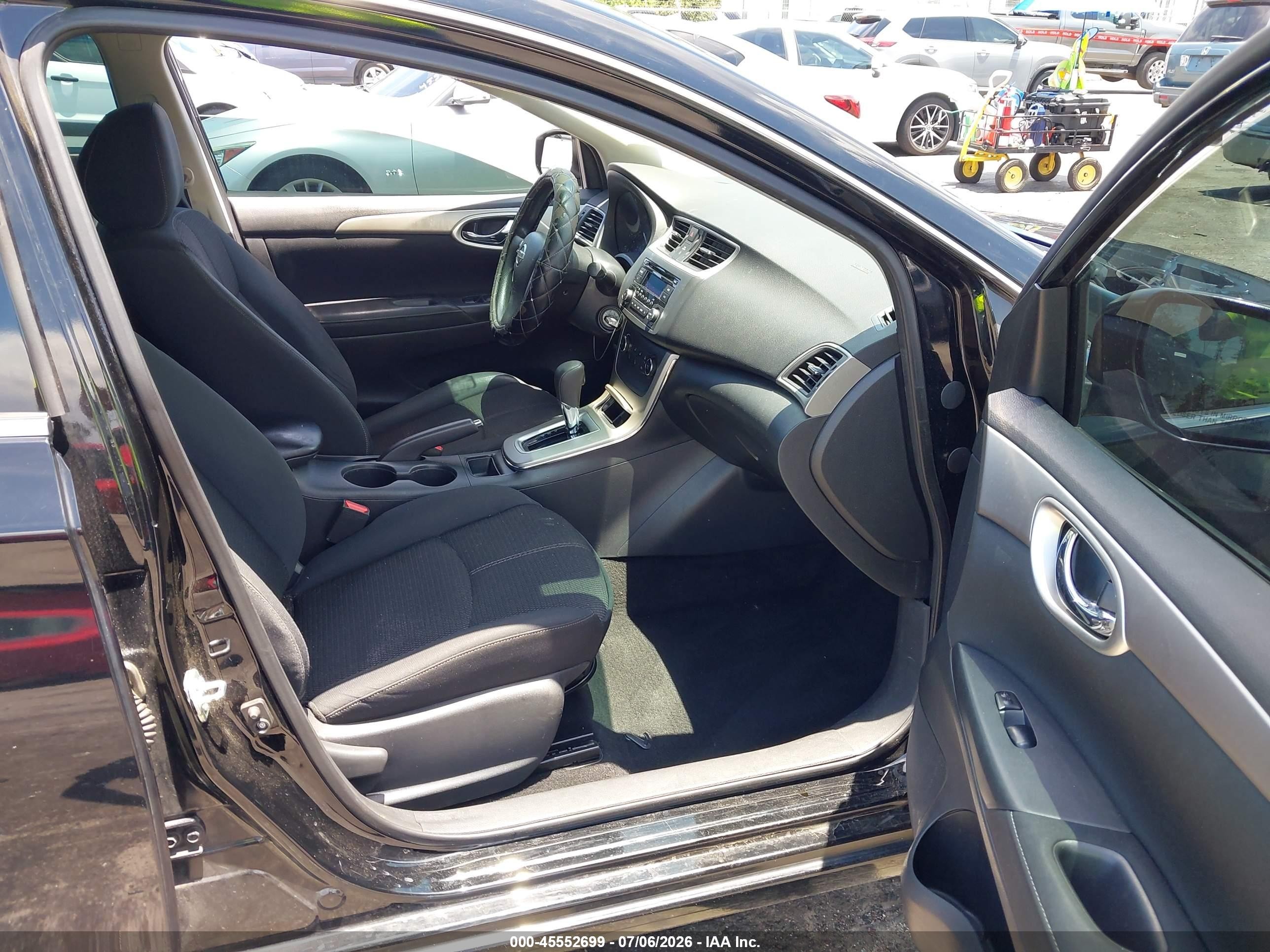 2015 Nissan Sentra S Черный vin: 3N1AB7APXFY377732