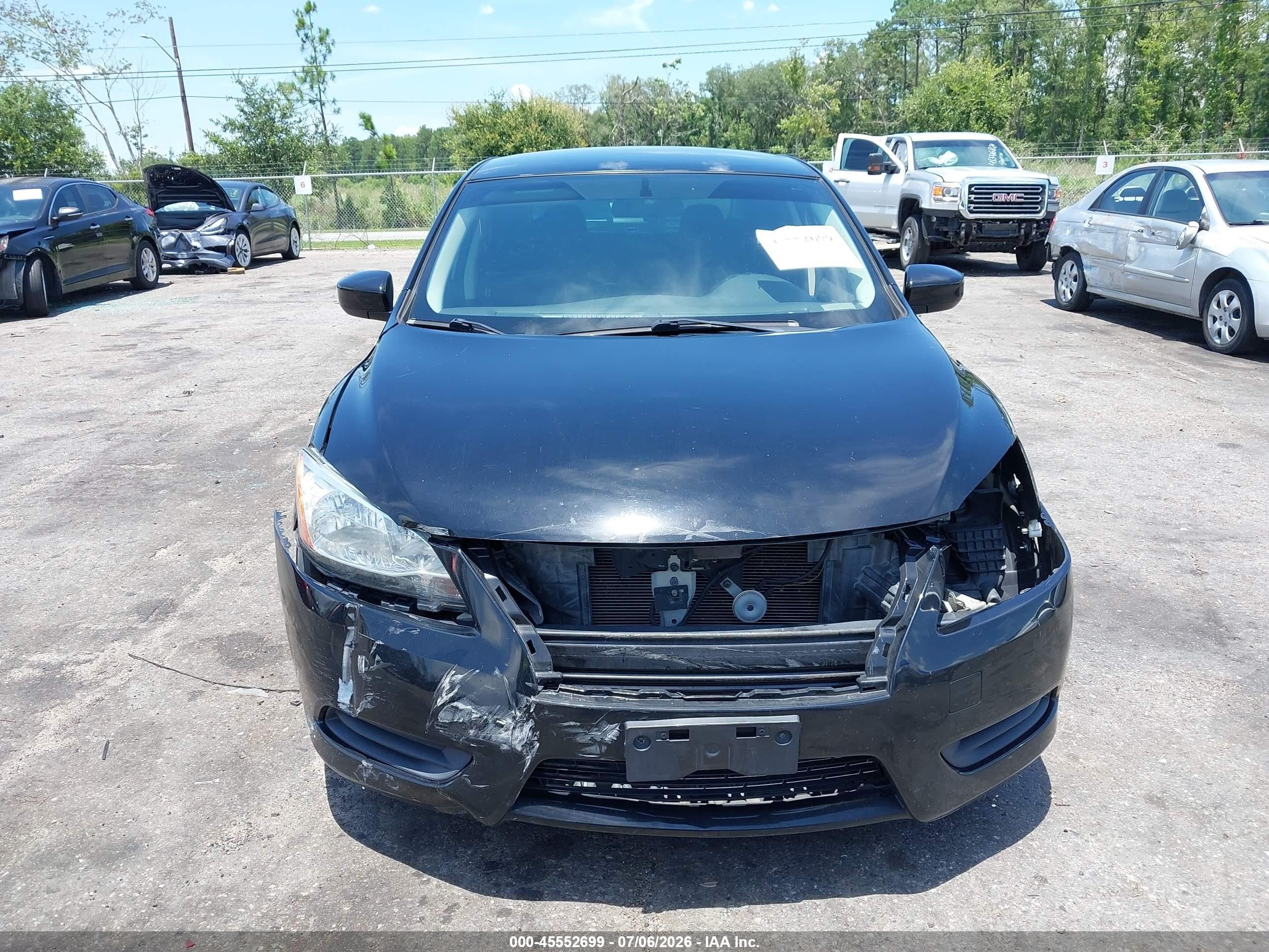 2015 Nissan Sentra S Черный vin: 3N1AB7APXFY377732