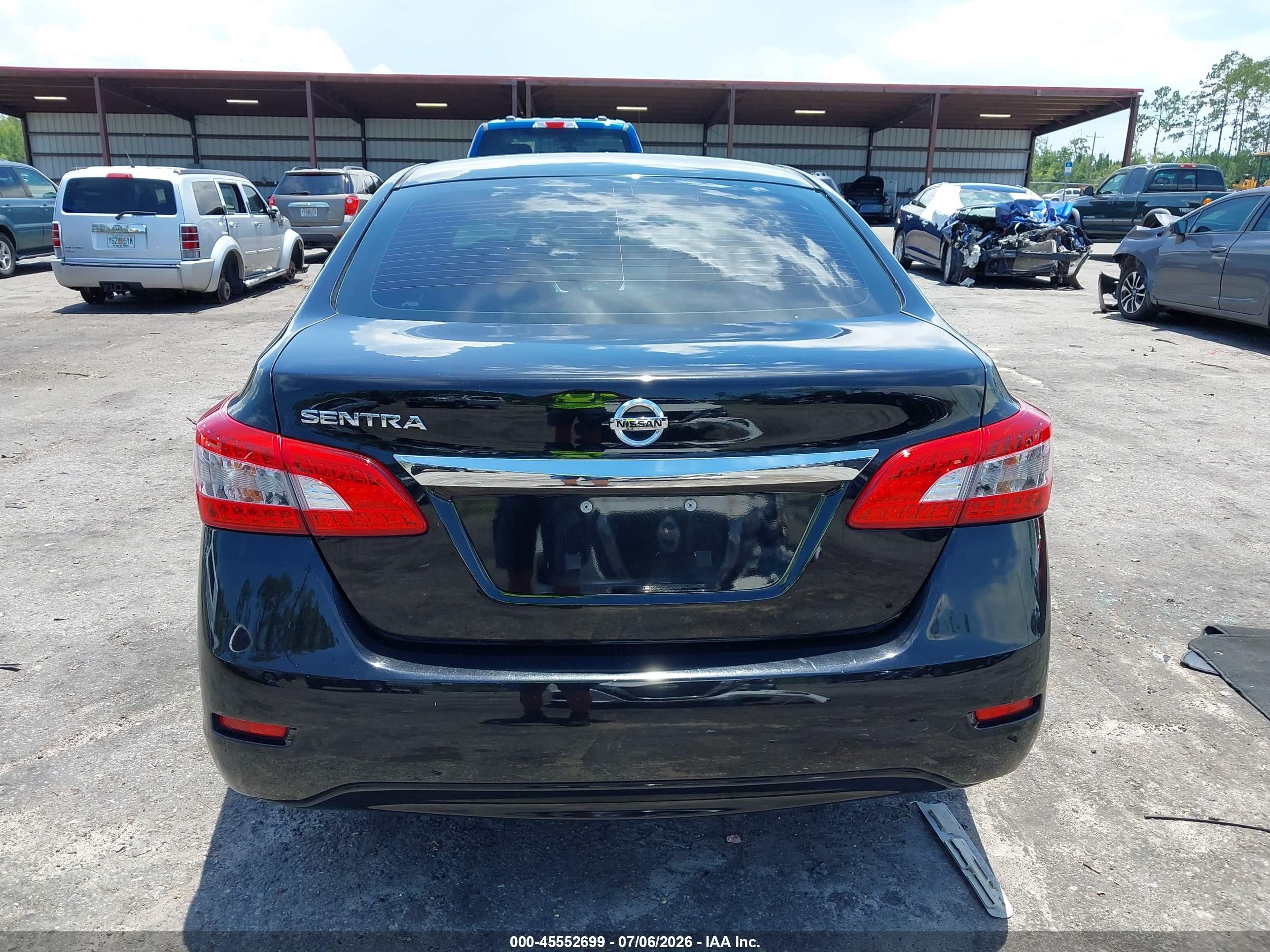2015 Nissan Sentra S Черный vin: 3N1AB7APXFY377732