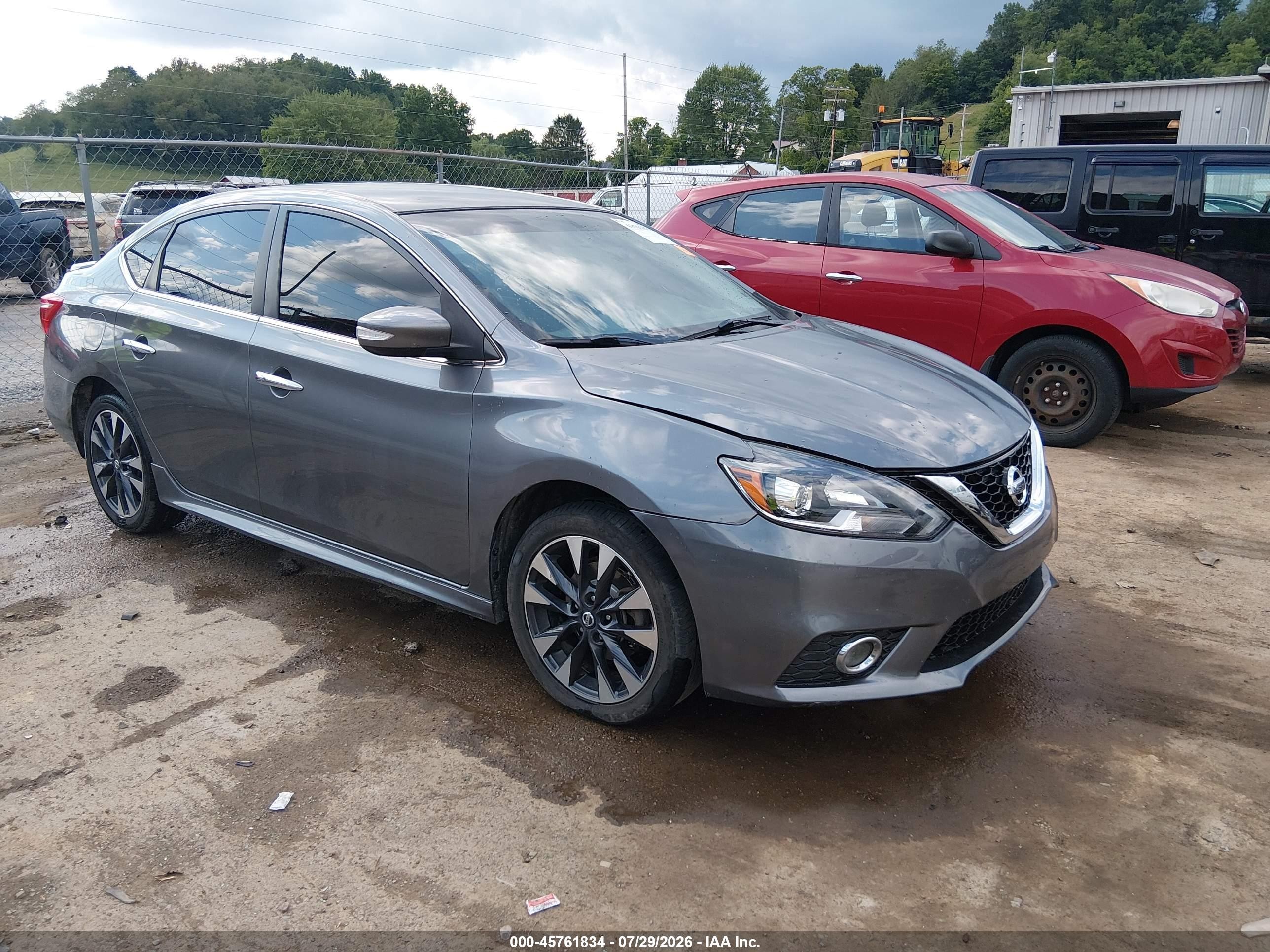 2016 Nissan Sentra Sr Gray vin: 3N1AB7APXGY213883