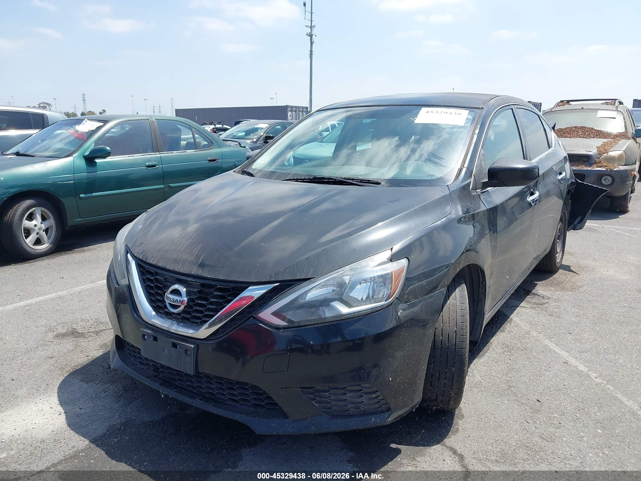 2016 Nissan Sentra Sv Black vin: 3N1AB7APXGY218887