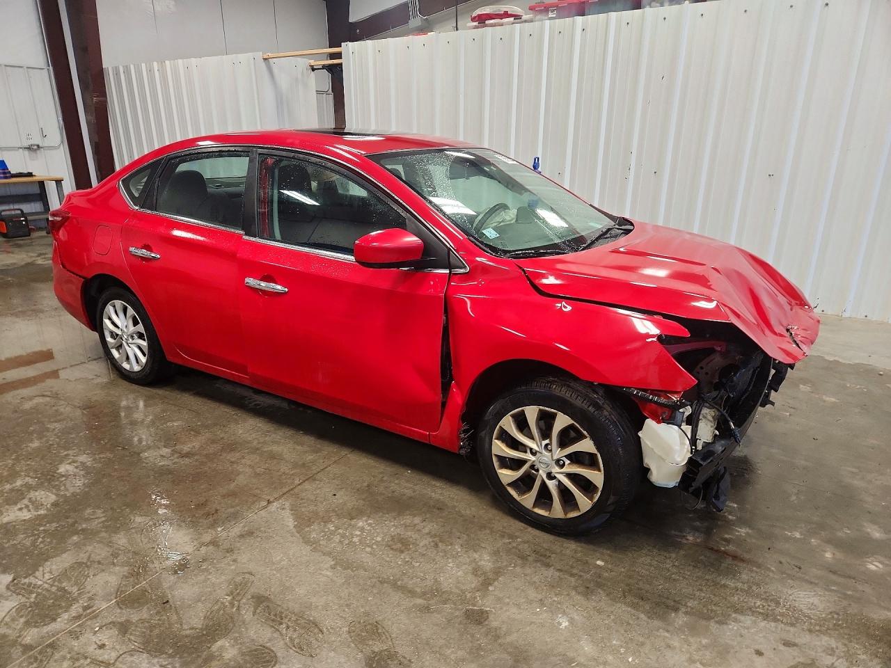 2017 Nissan Sentra Sv Red vin: 3N1AB7APXHY330462