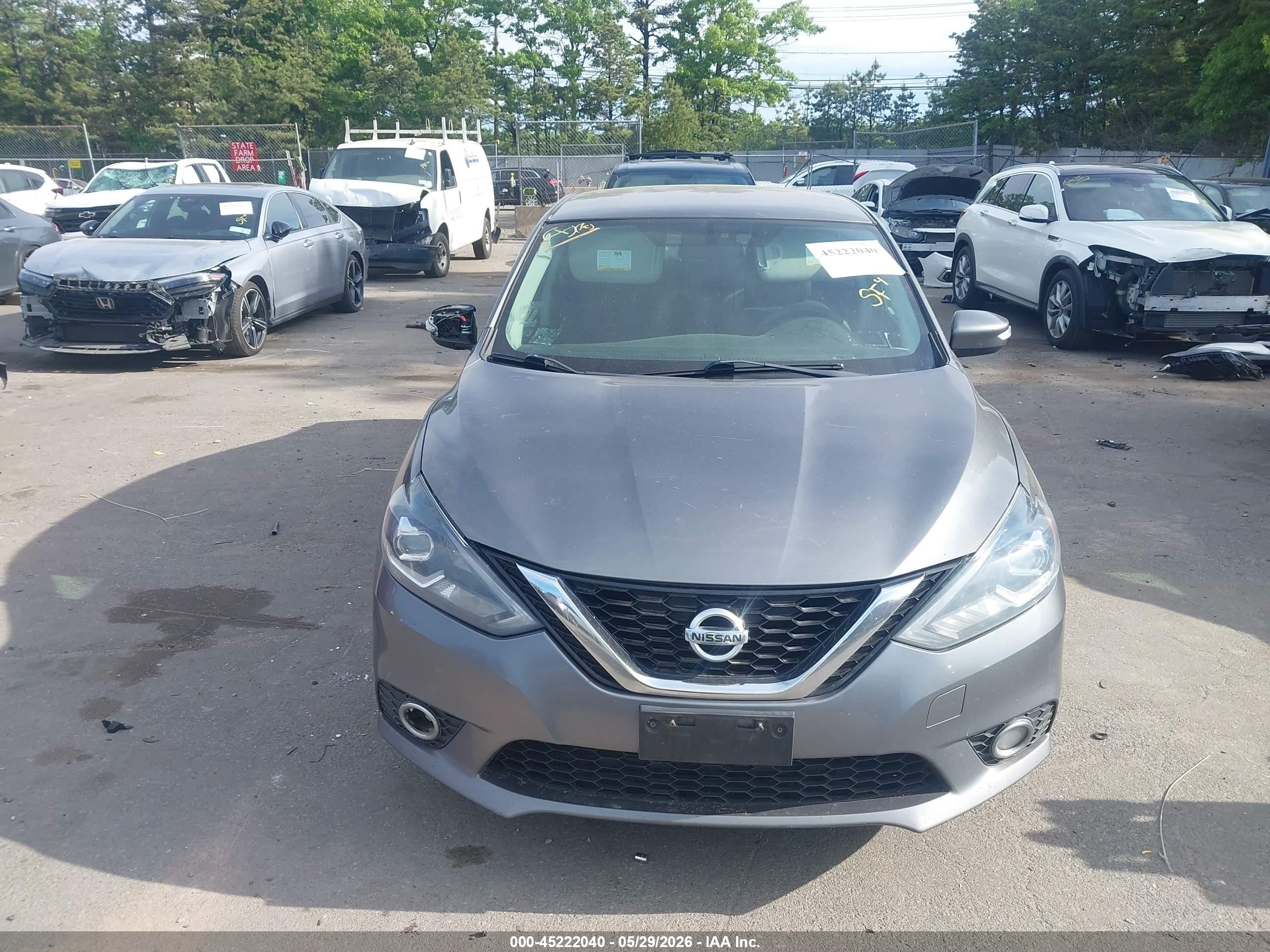 2017 Nissan Sentra Sr Gray vin: 3N1AB7APXHY348007