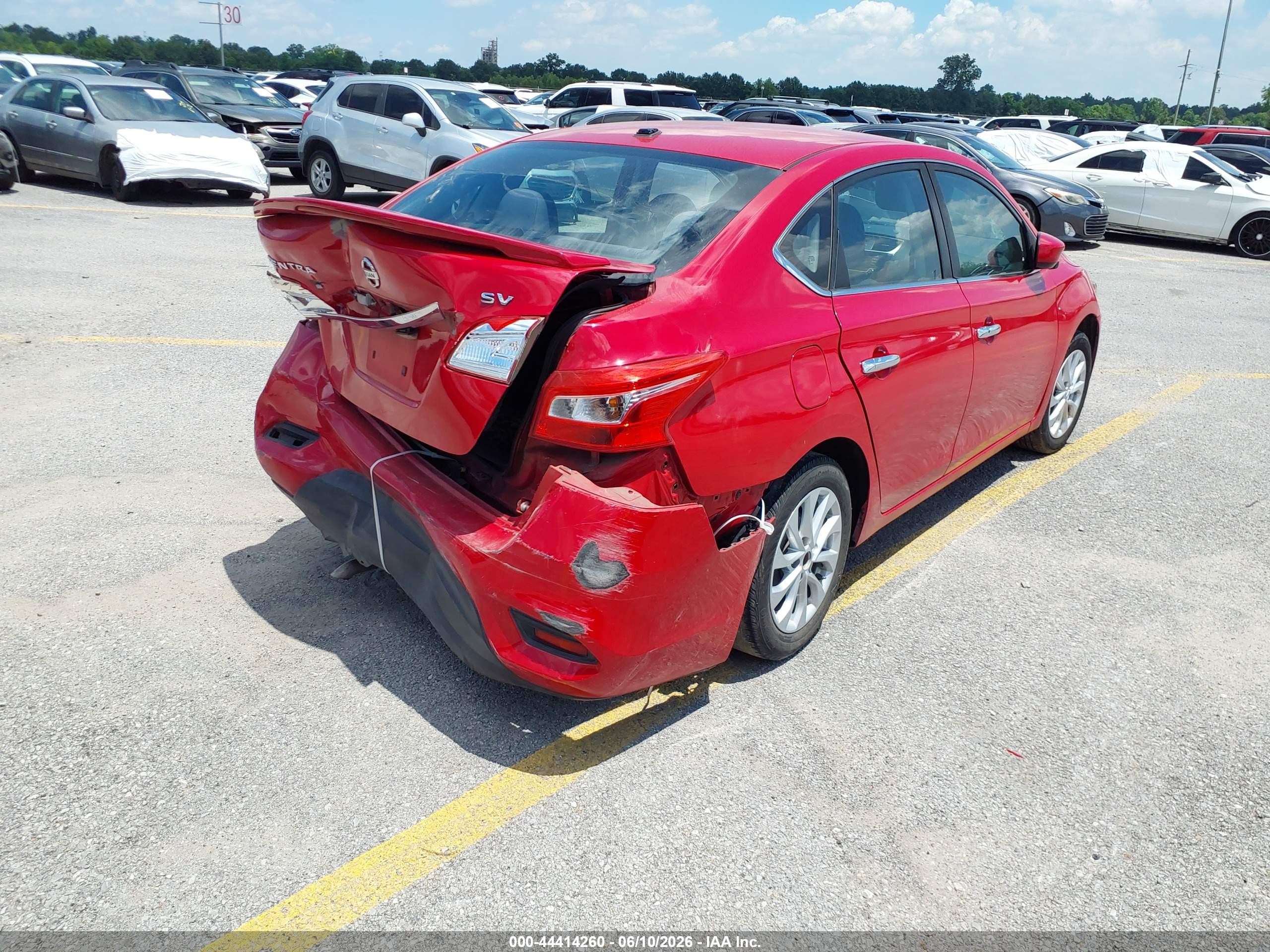 2018 Nissan Sentra Sv Красный vin: 3N1AB7APXJL606562