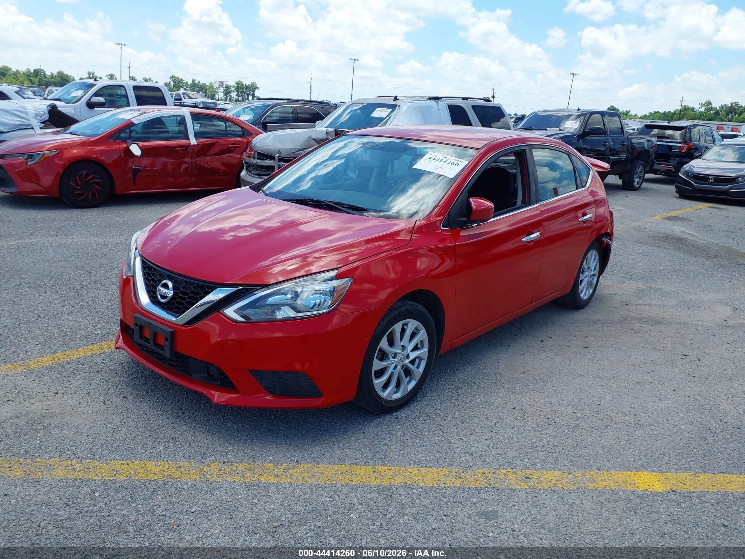 2018 Nissan Sentra Sv Красный vin: 3N1AB7APXJL606562