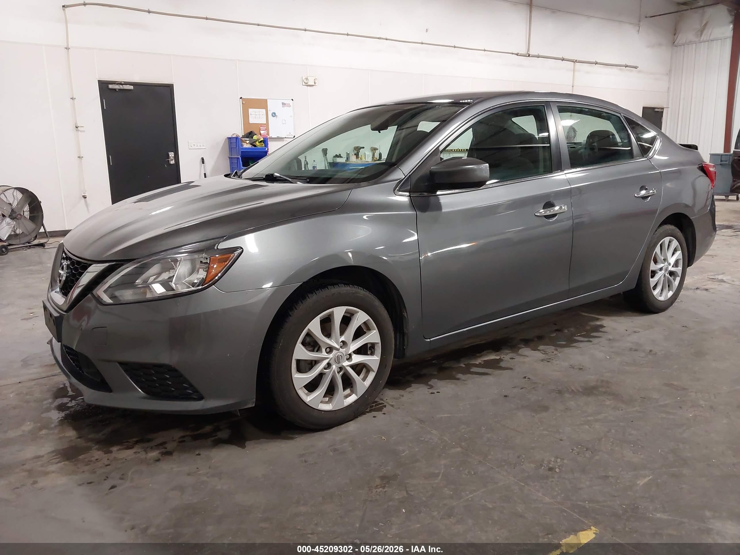 2018 Nissan Sentra Sv Серый vin: 3N1AB7APXJL618128