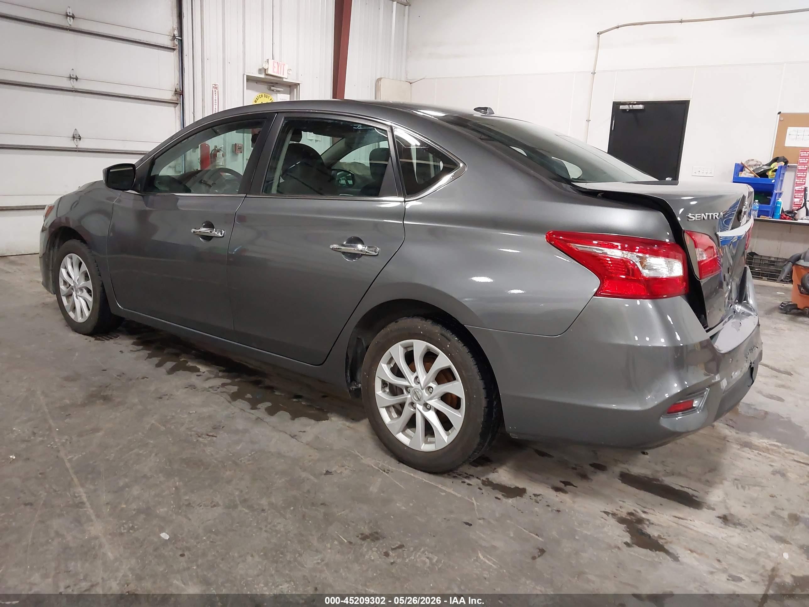 2018 Nissan Sentra Sv Серый vin: 3N1AB7APXJL618128
