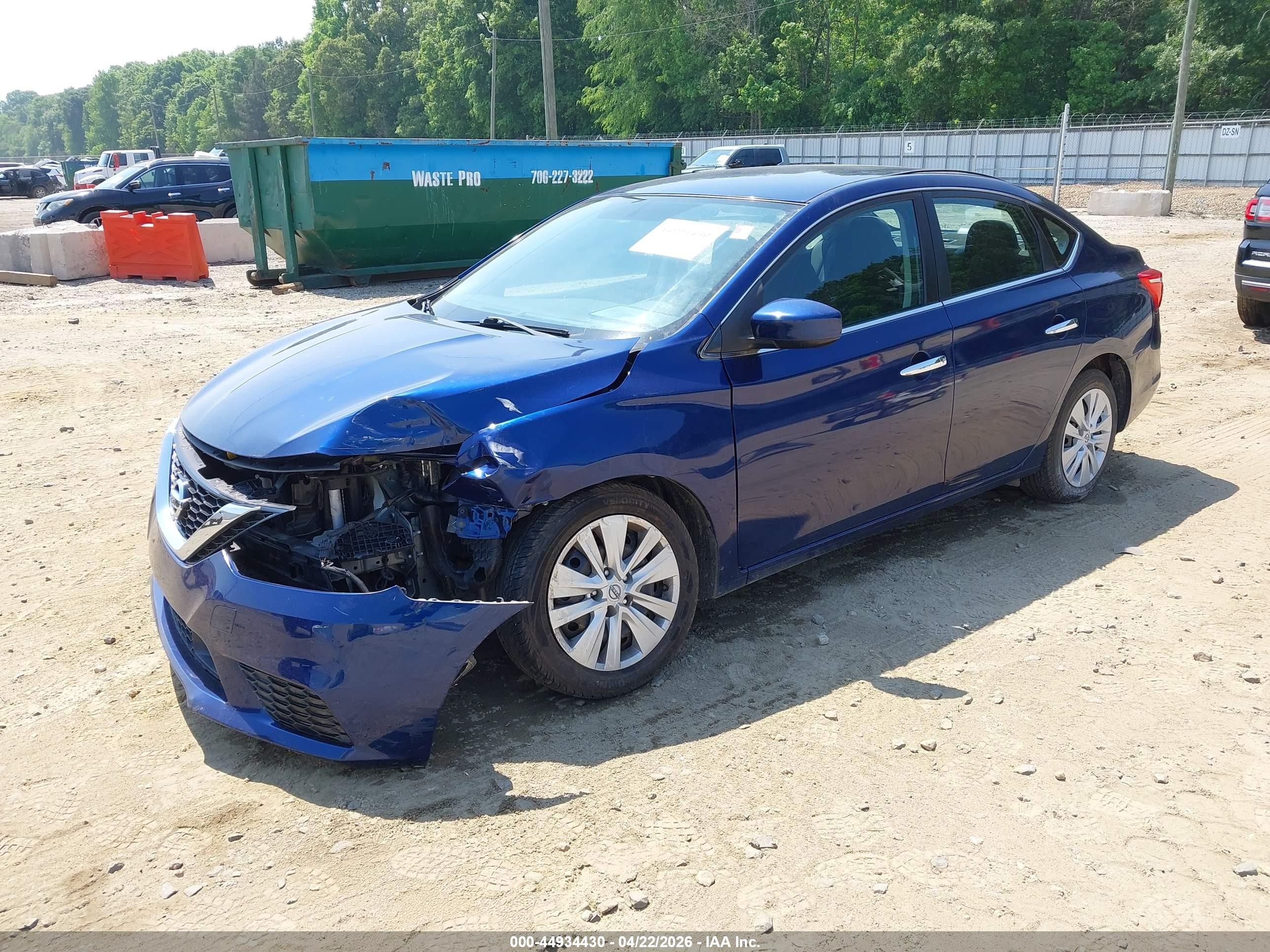 2018 Nissan Sentra S Синий vin: 3N1AB7APXJY291197