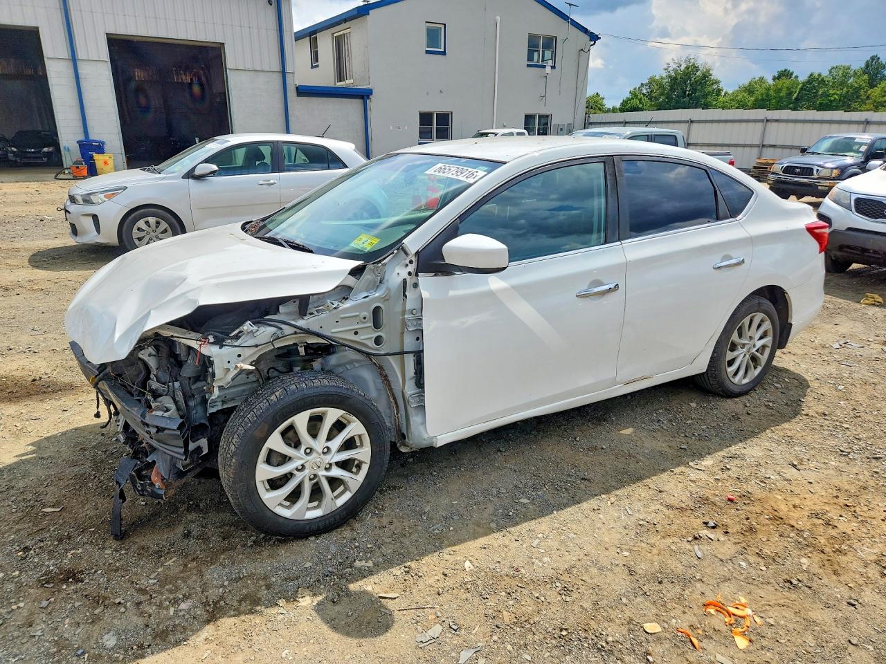 2019 Nissan Sentra Sv White vin: 3N1AB7APXKY239604