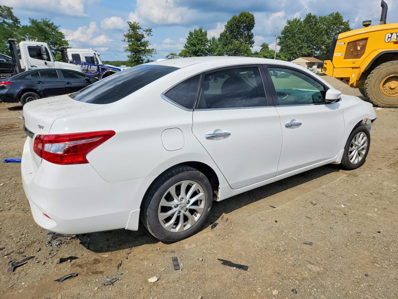 2019 Nissan Sentra Sv White vin: 3N1AB7APXKY239604
