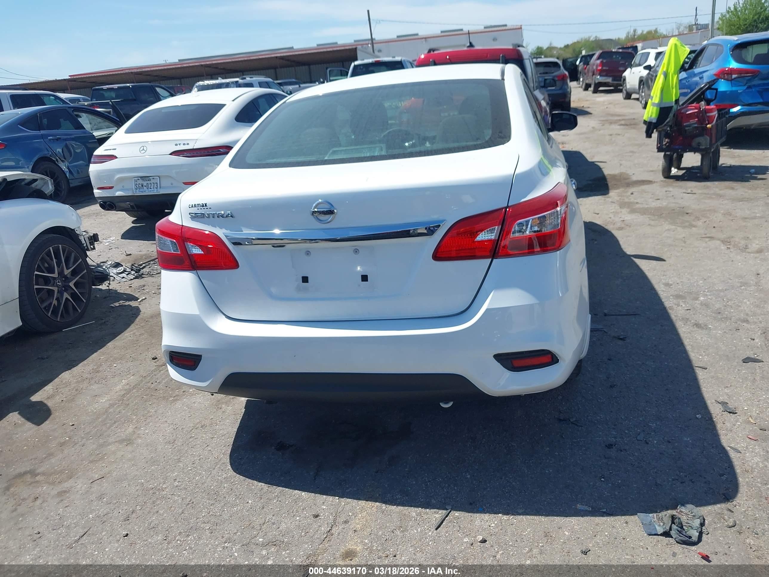 2019 Nissan Sentra S White vin: 3N1AB7APXKY266897