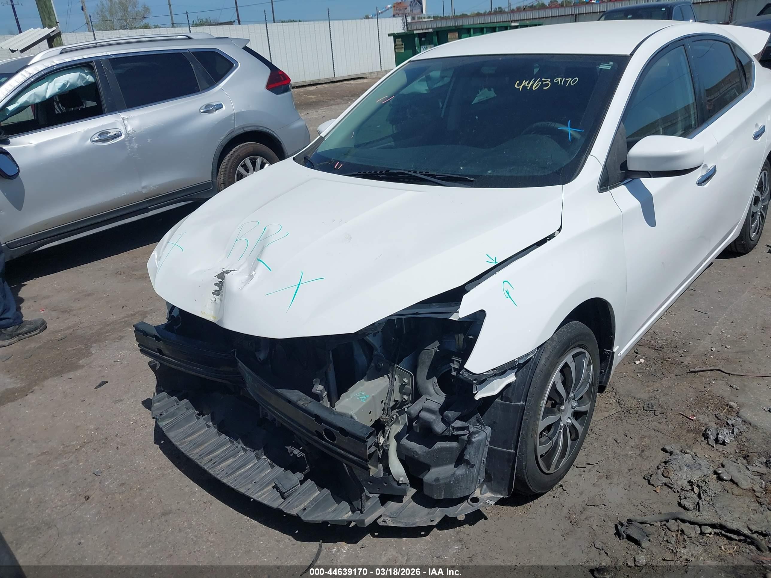 2019 Nissan Sentra S White vin: 3N1AB7APXKY266897