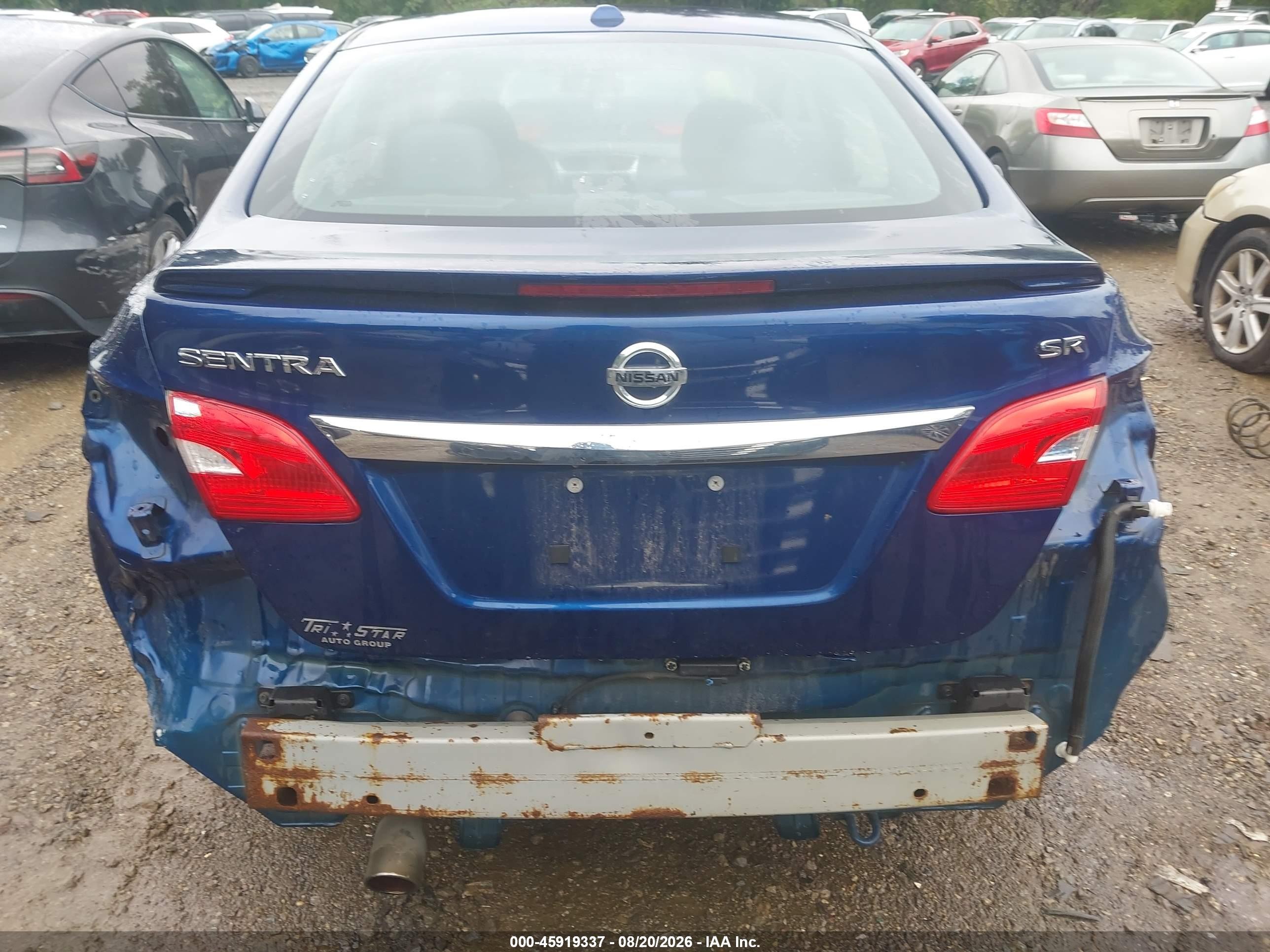 2019 Nissan Sentra Sr Blue vin: 3N1AB7APXKY314169