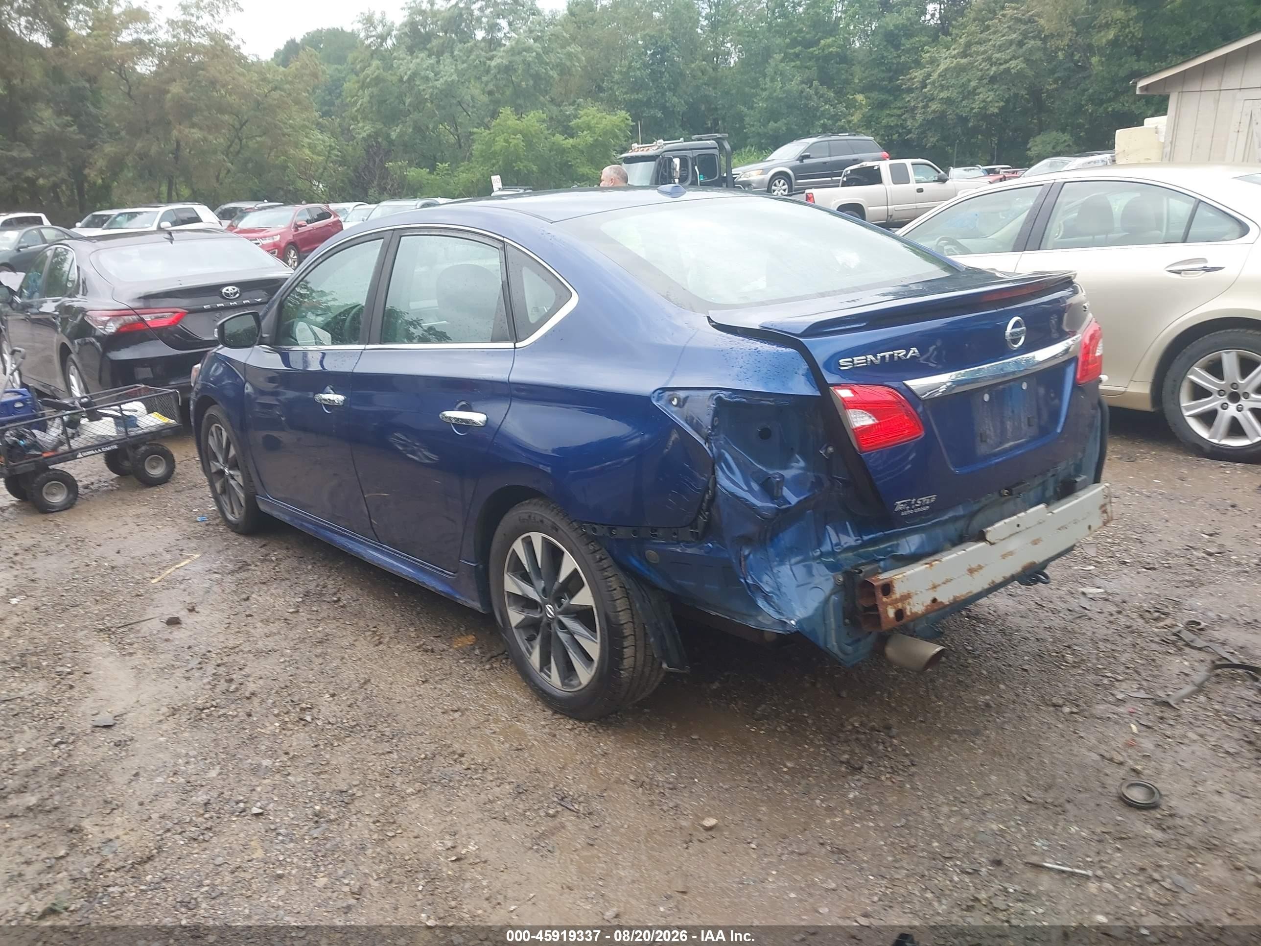 2019 Nissan Sentra Sr Blue vin: 3N1AB7APXKY314169