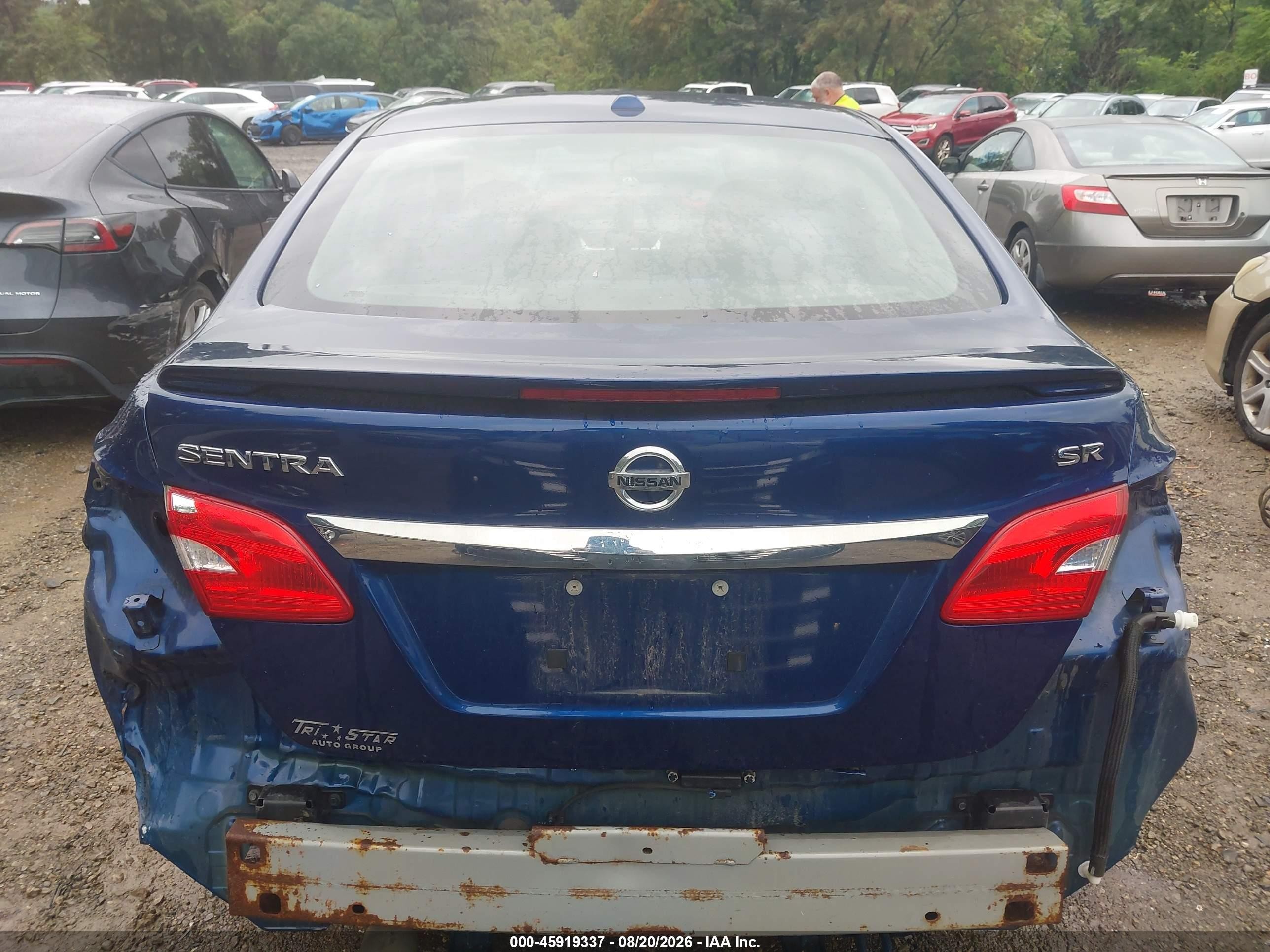 2019 Nissan Sentra Sr Blue vin: 3N1AB7APXKY314169
