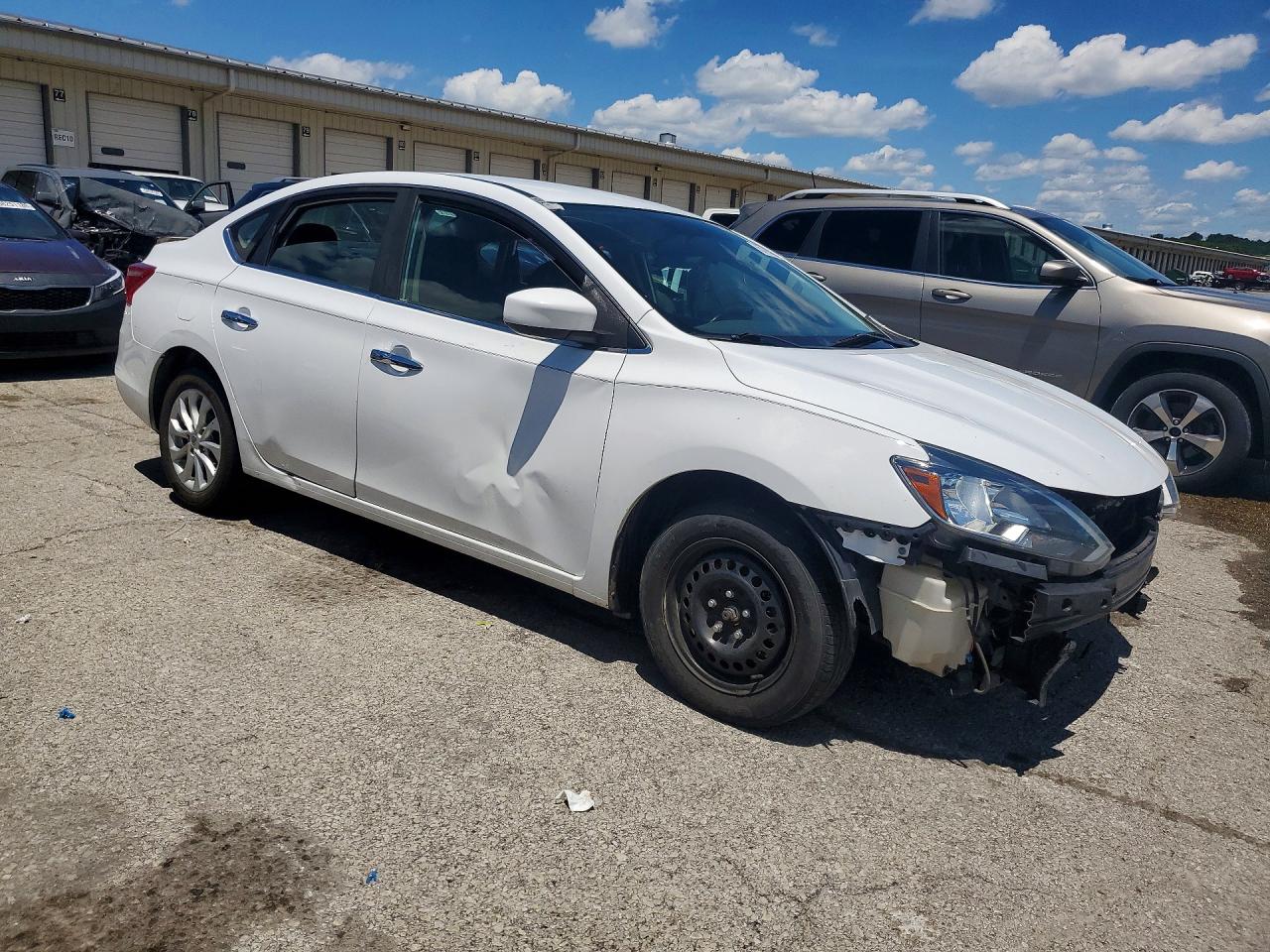 2019 Nissan Sentra Sv White vin: 3N1AB7APXKY318531