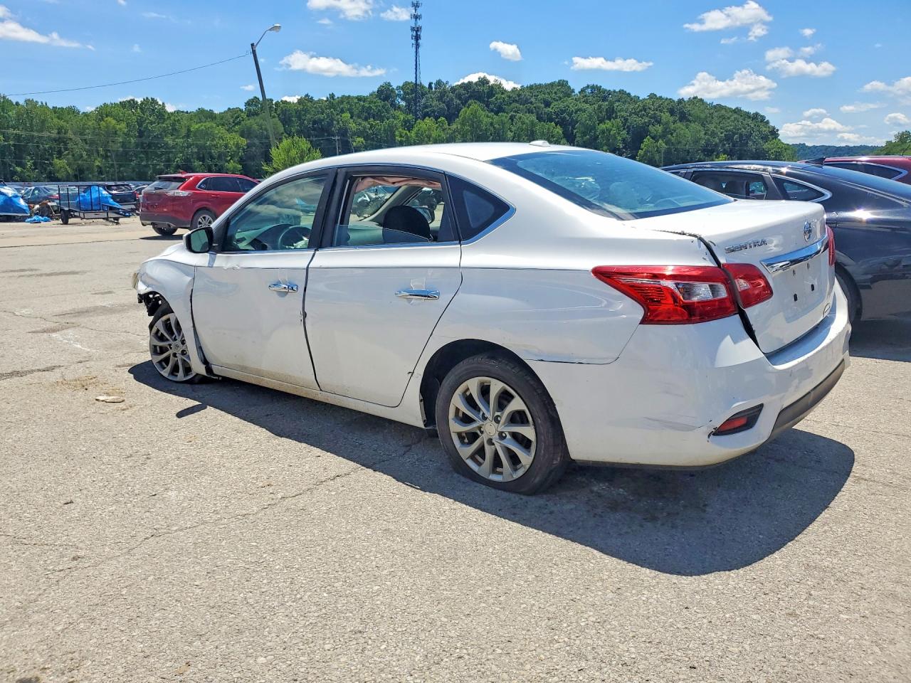 2019 Nissan Sentra Sv White vin: 3N1AB7APXKY318531
