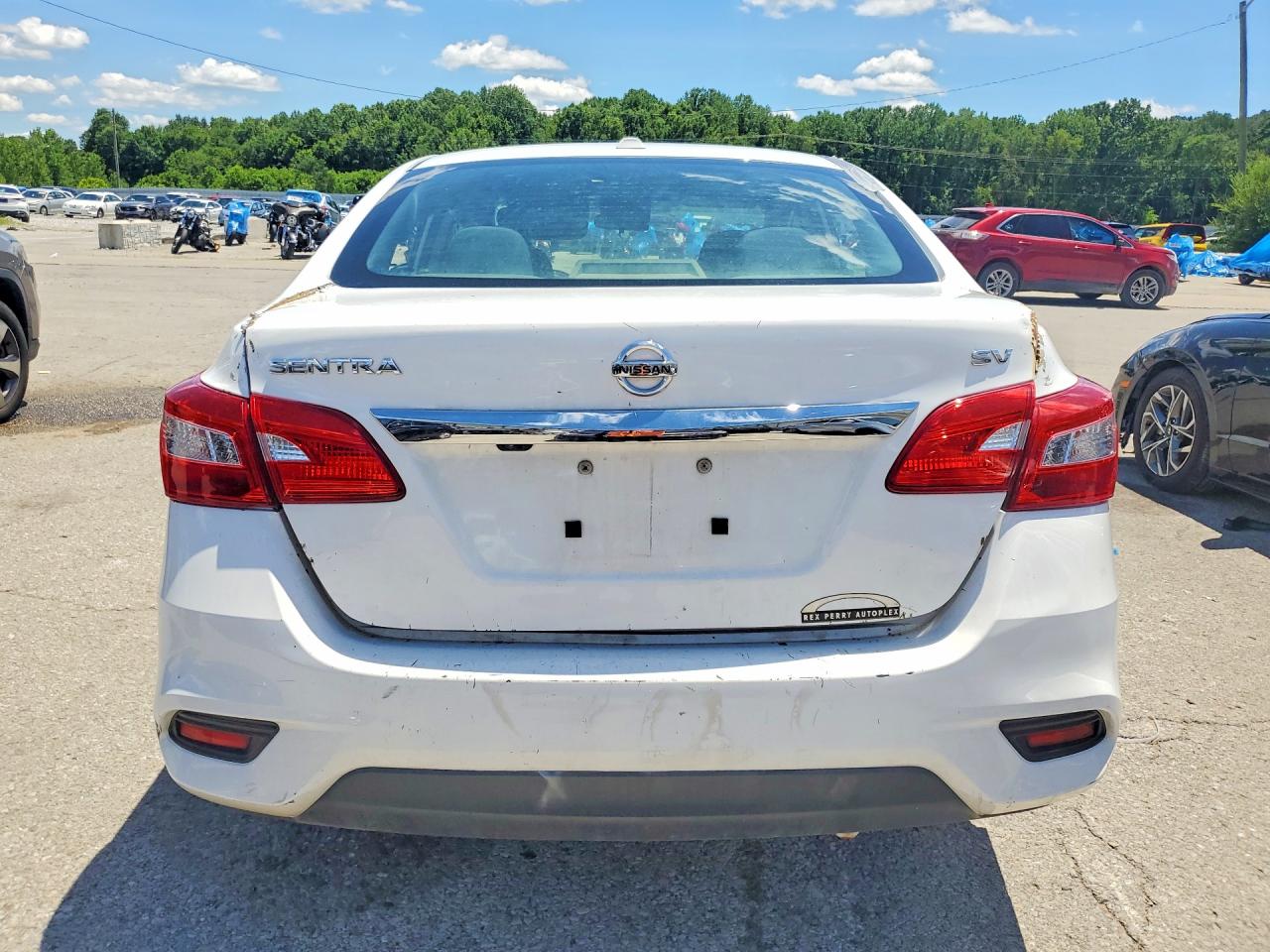 2019 Nissan Sentra Sv White vin: 3N1AB7APXKY318531