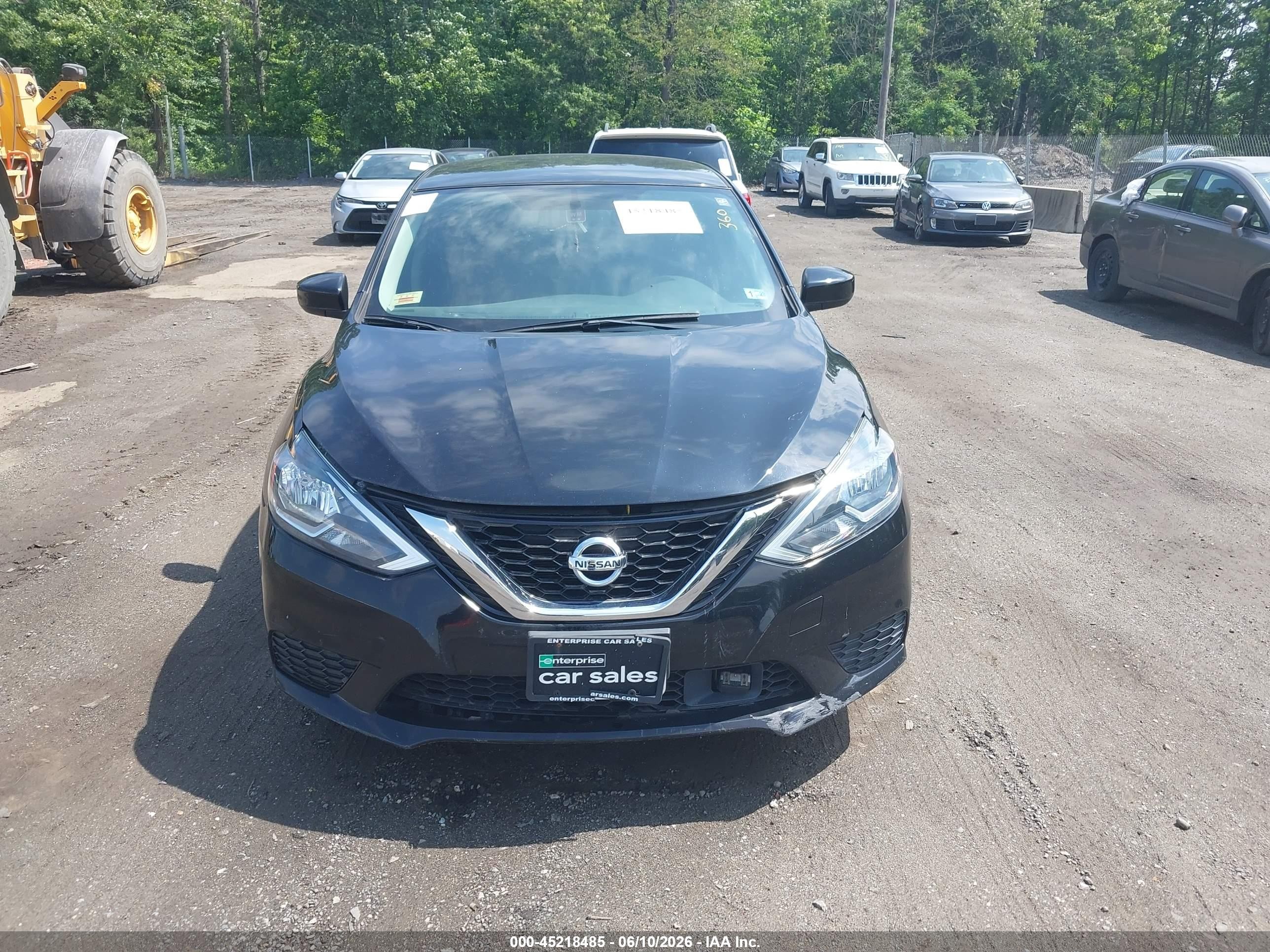 2019 Nissan Sentra Sv Black vin: 3N1AB7APXKY340948