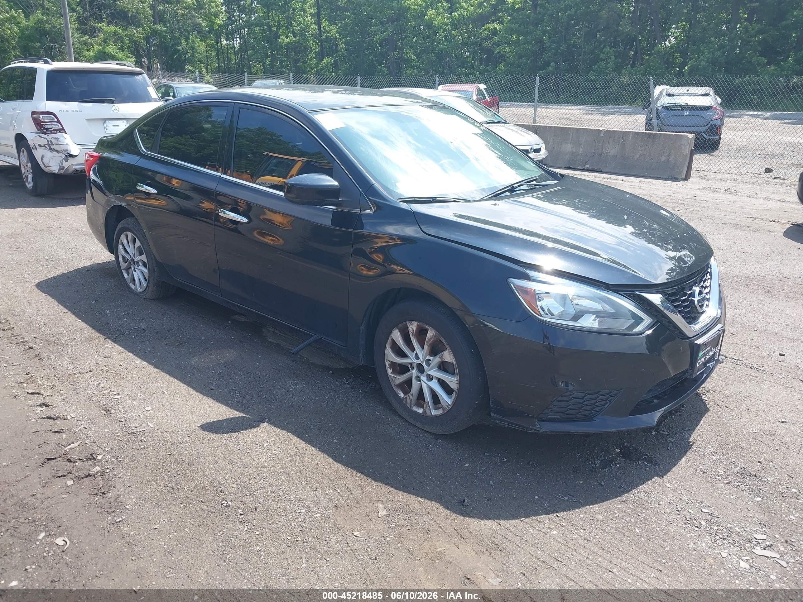 2019 Nissan Sentra Sv Black vin: 3N1AB7APXKY340948