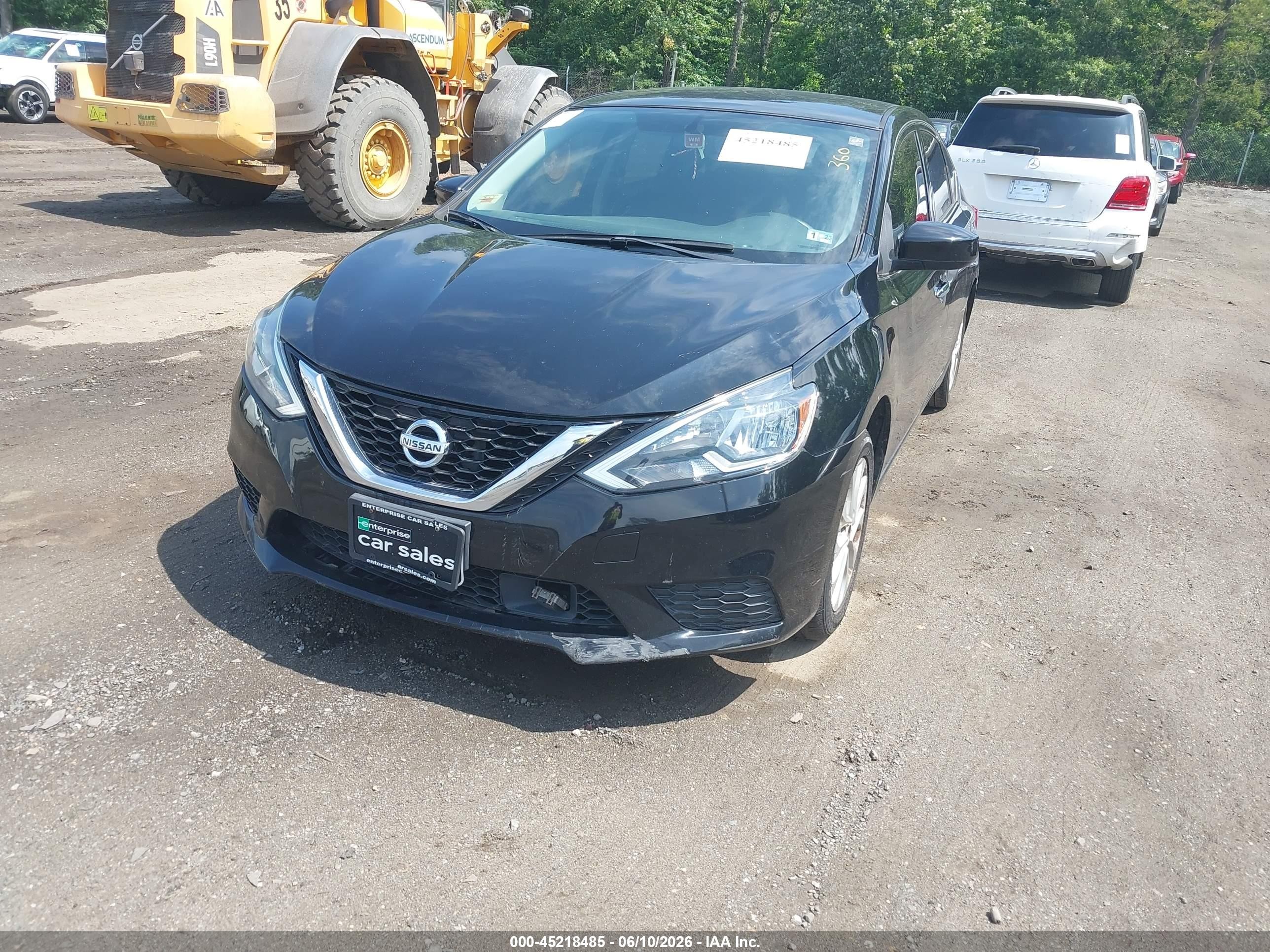 2019 Nissan Sentra Sv Black vin: 3N1AB7APXKY340948