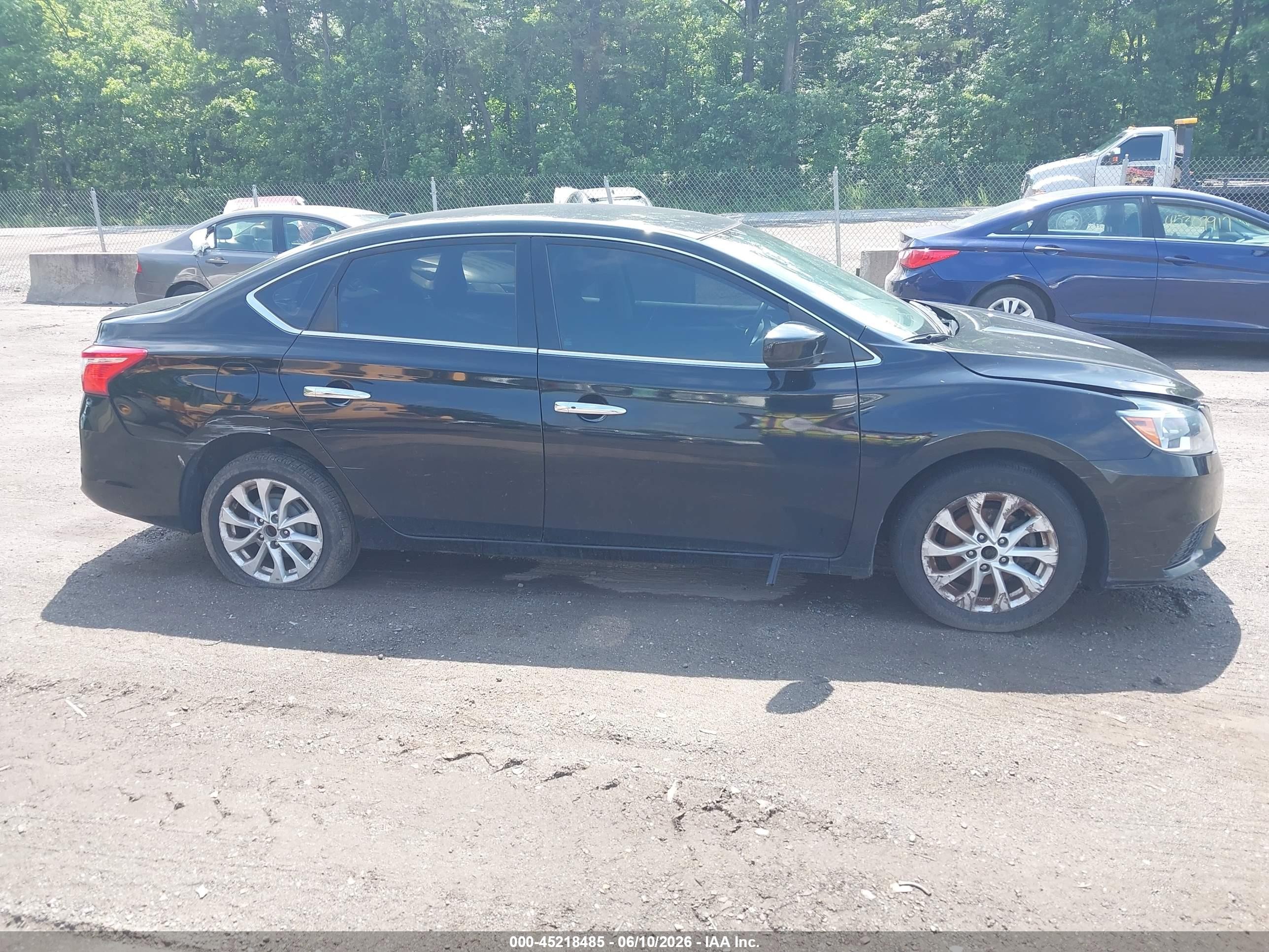 2019 Nissan Sentra Sv Black vin: 3N1AB7APXKY340948
