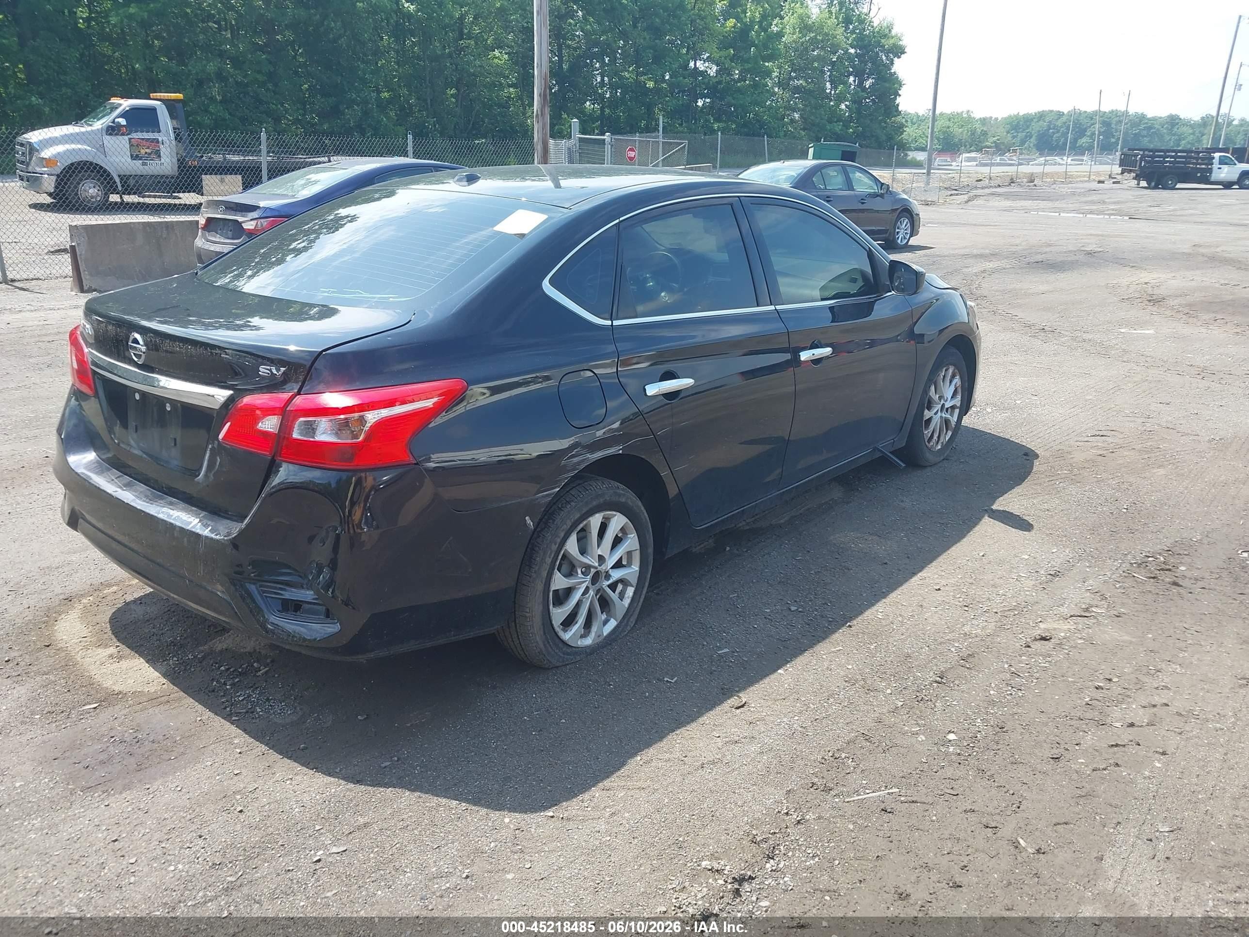 2019 Nissan Sentra Sv Black vin: 3N1AB7APXKY340948