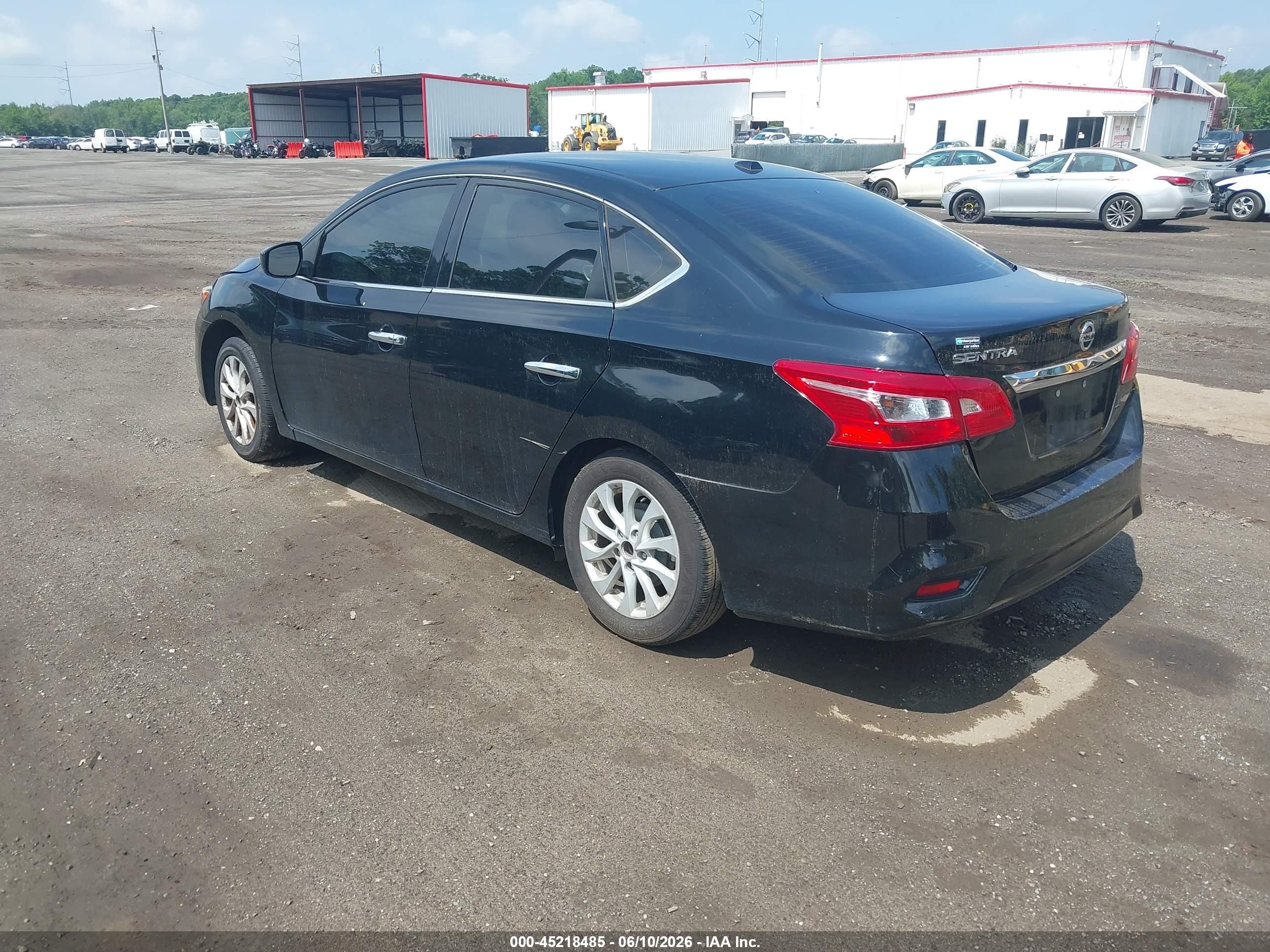 2019 Nissan Sentra Sv Black vin: 3N1AB7APXKY340948