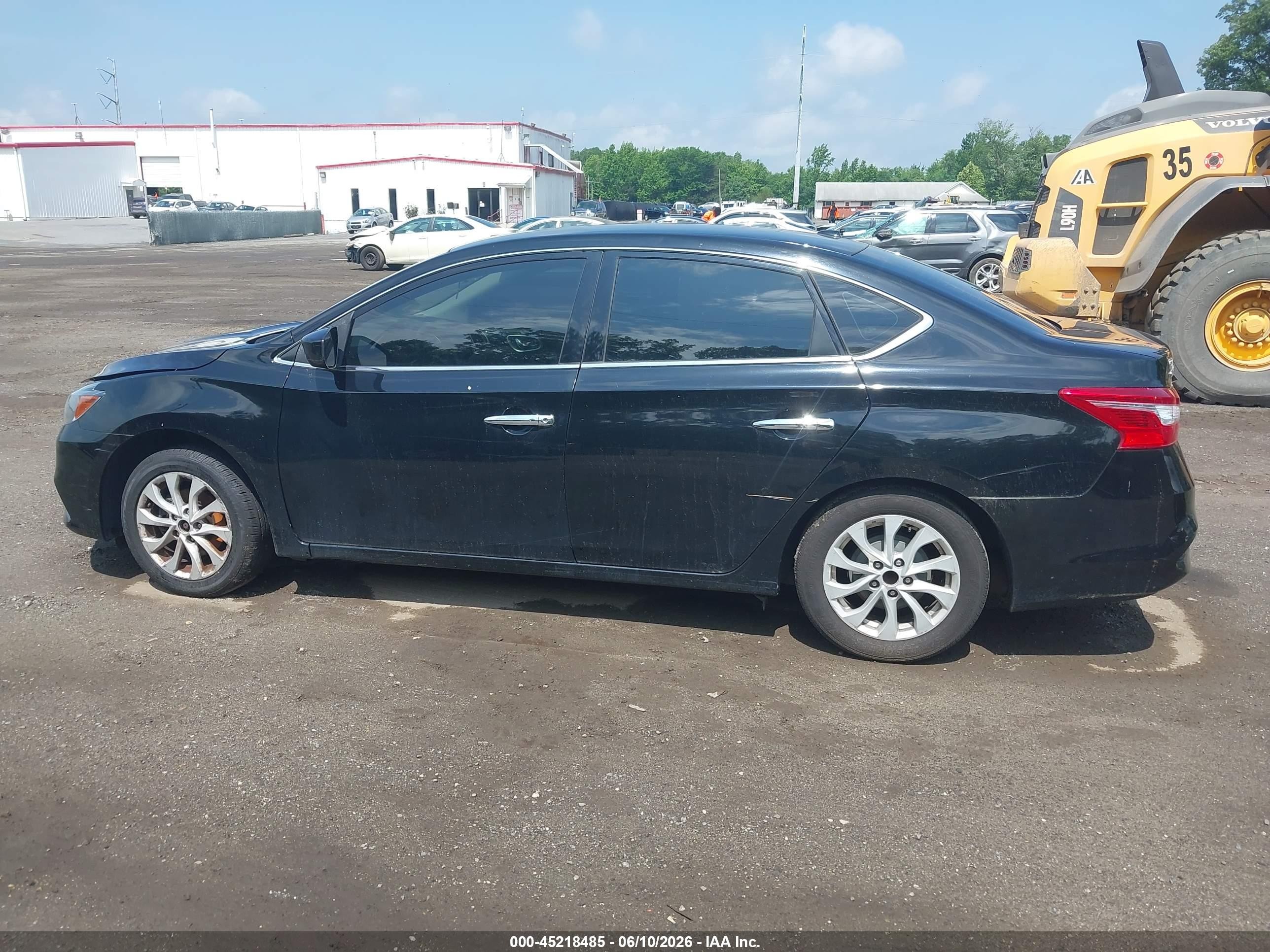 2019 Nissan Sentra Sv Black vin: 3N1AB7APXKY340948