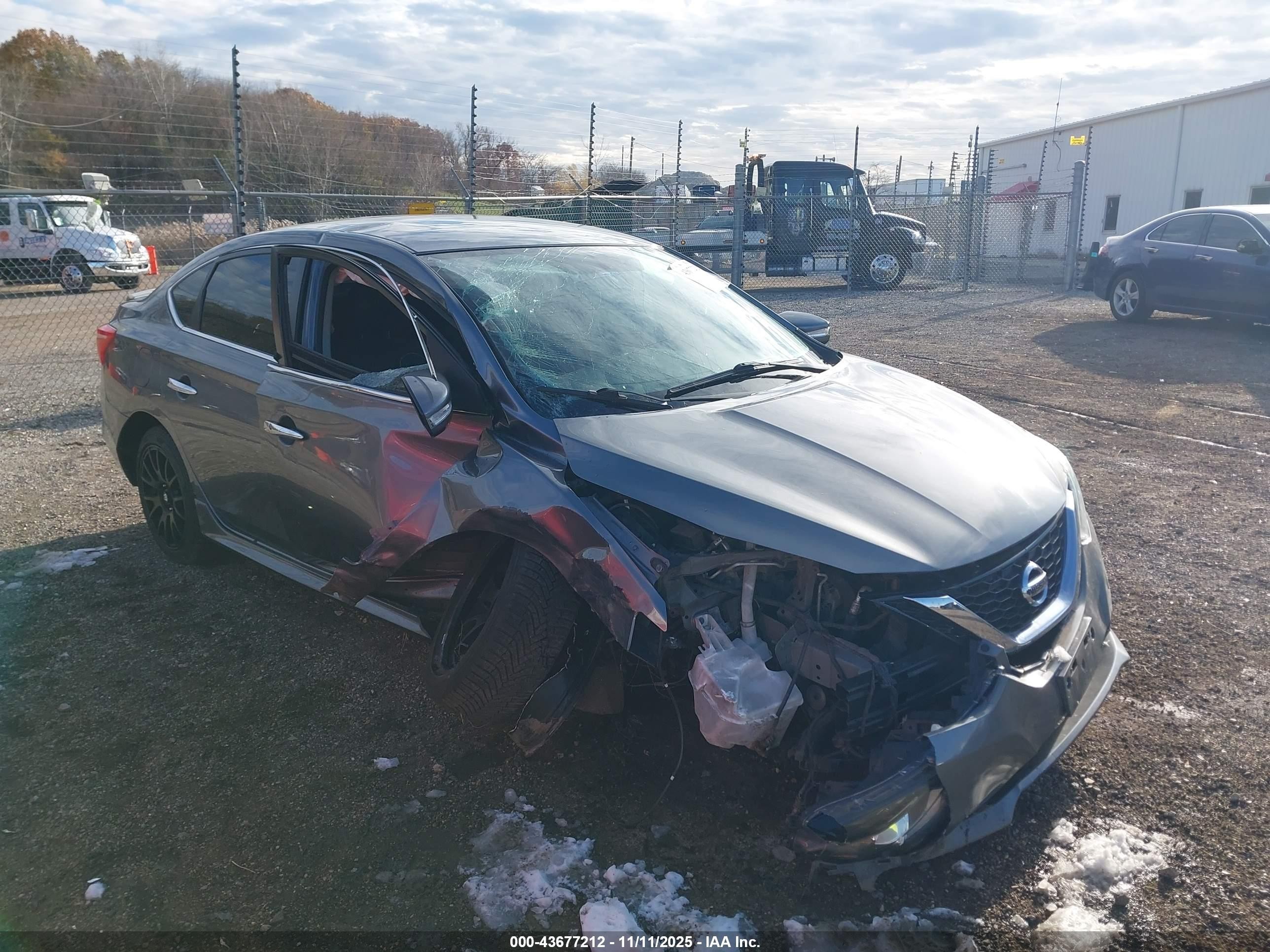 2019 Nissan Sentra Sr Серый vin: 3N1AB7APXKY382763