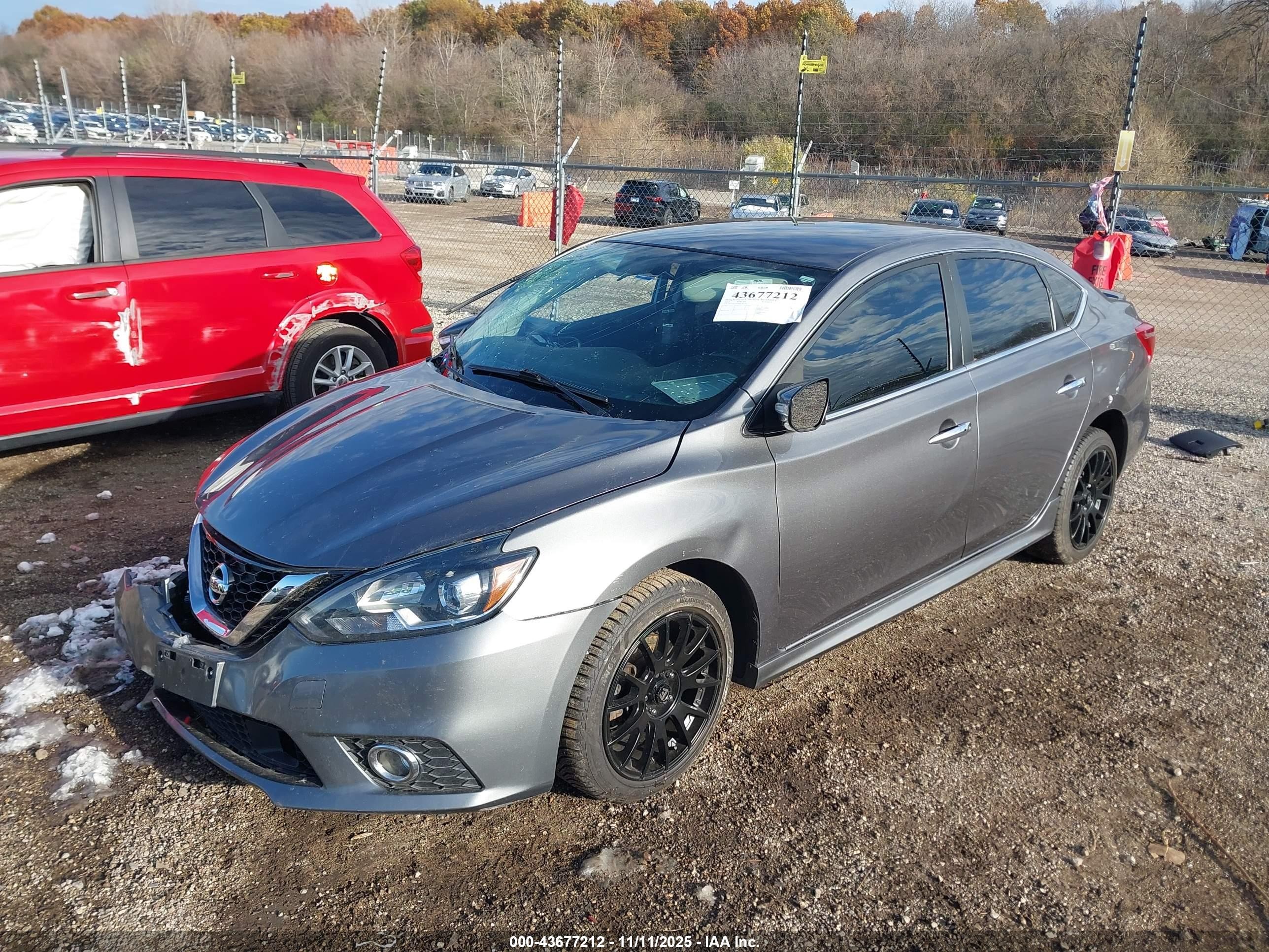 2019 Nissan Sentra Sr Gray vin: 3N1AB7APXKY382763