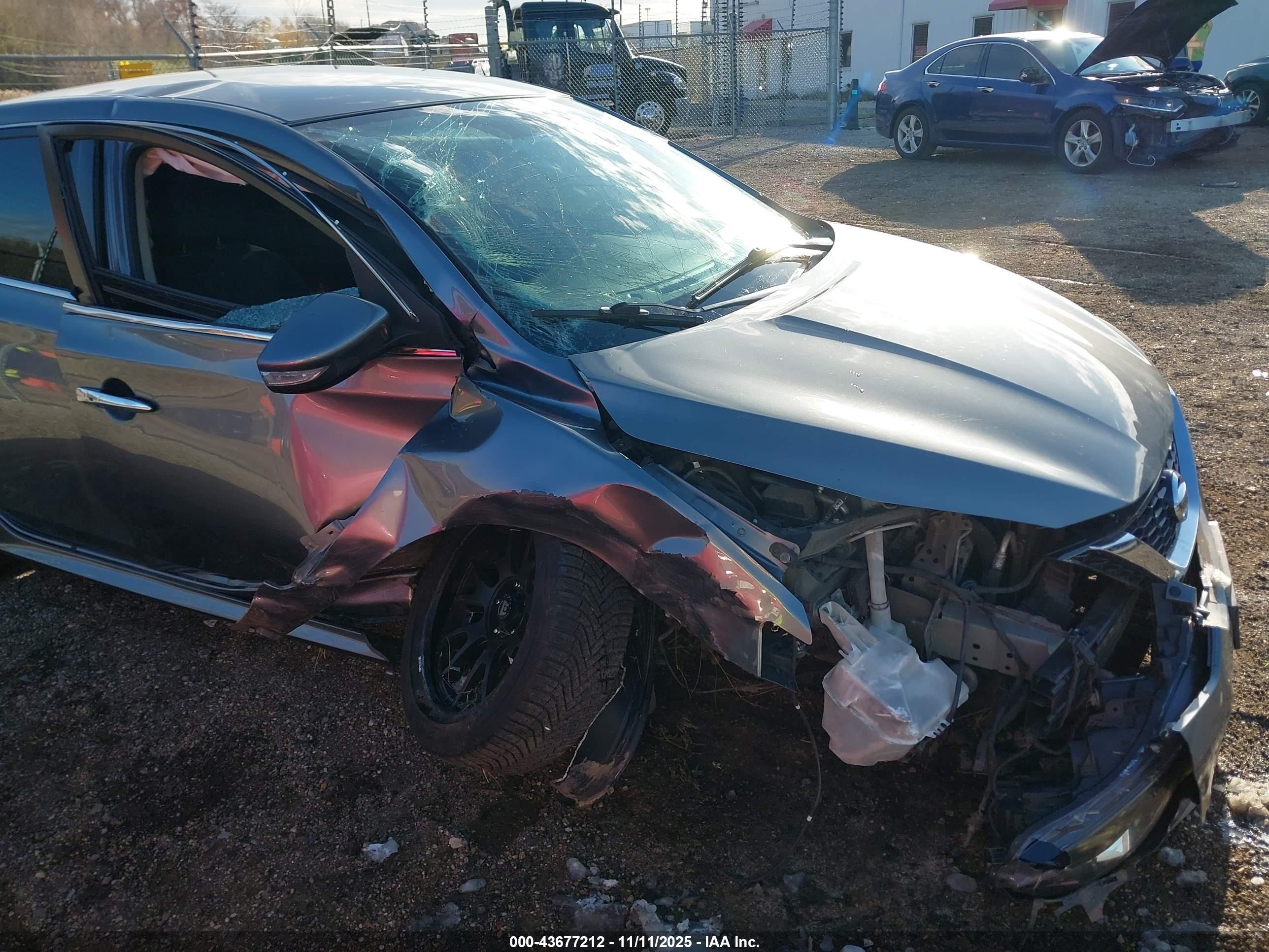 2019 Nissan Sentra Sr Gray vin: 3N1AB7APXKY382763
